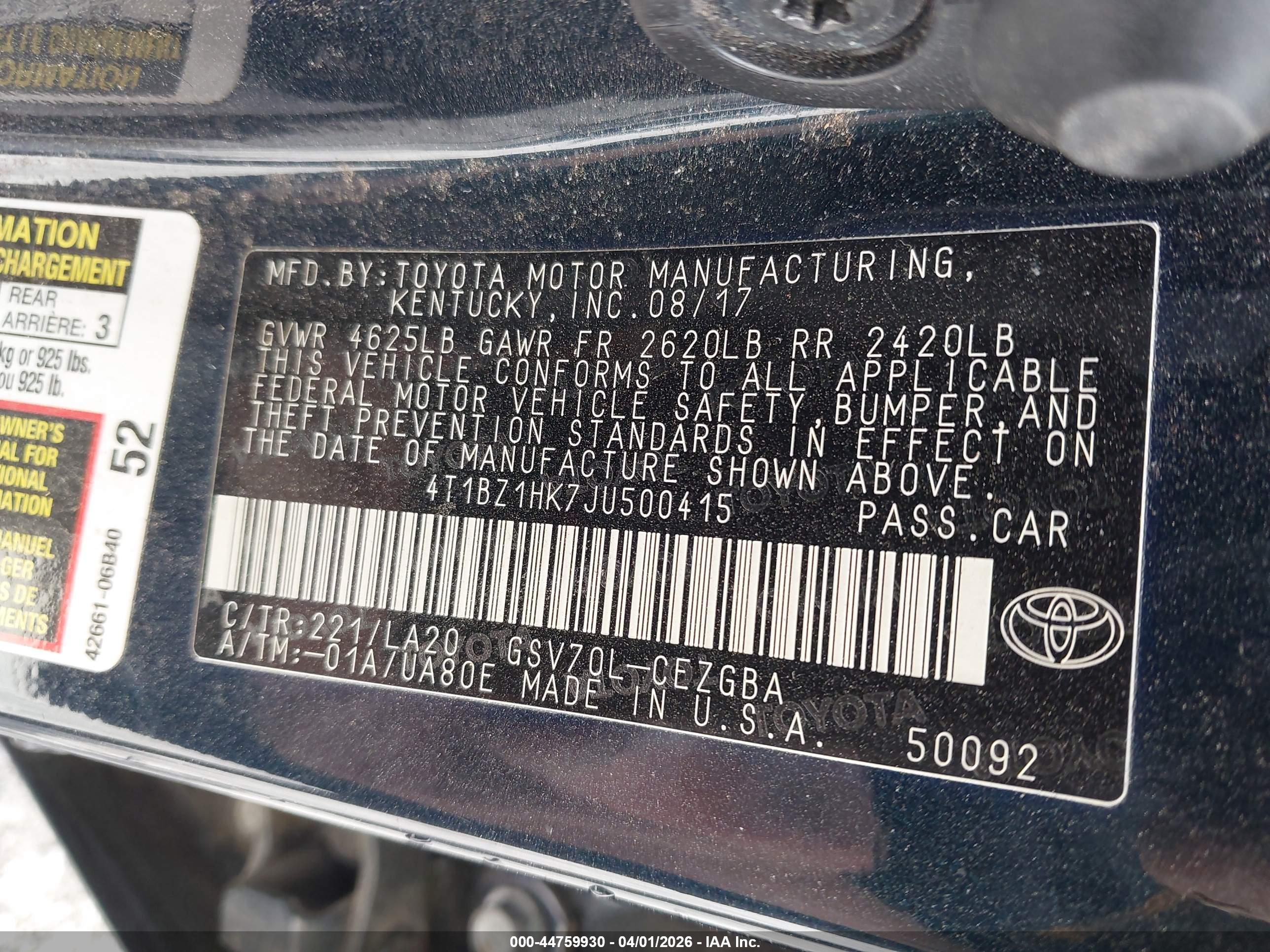 TOYOTA CAMRY image 9