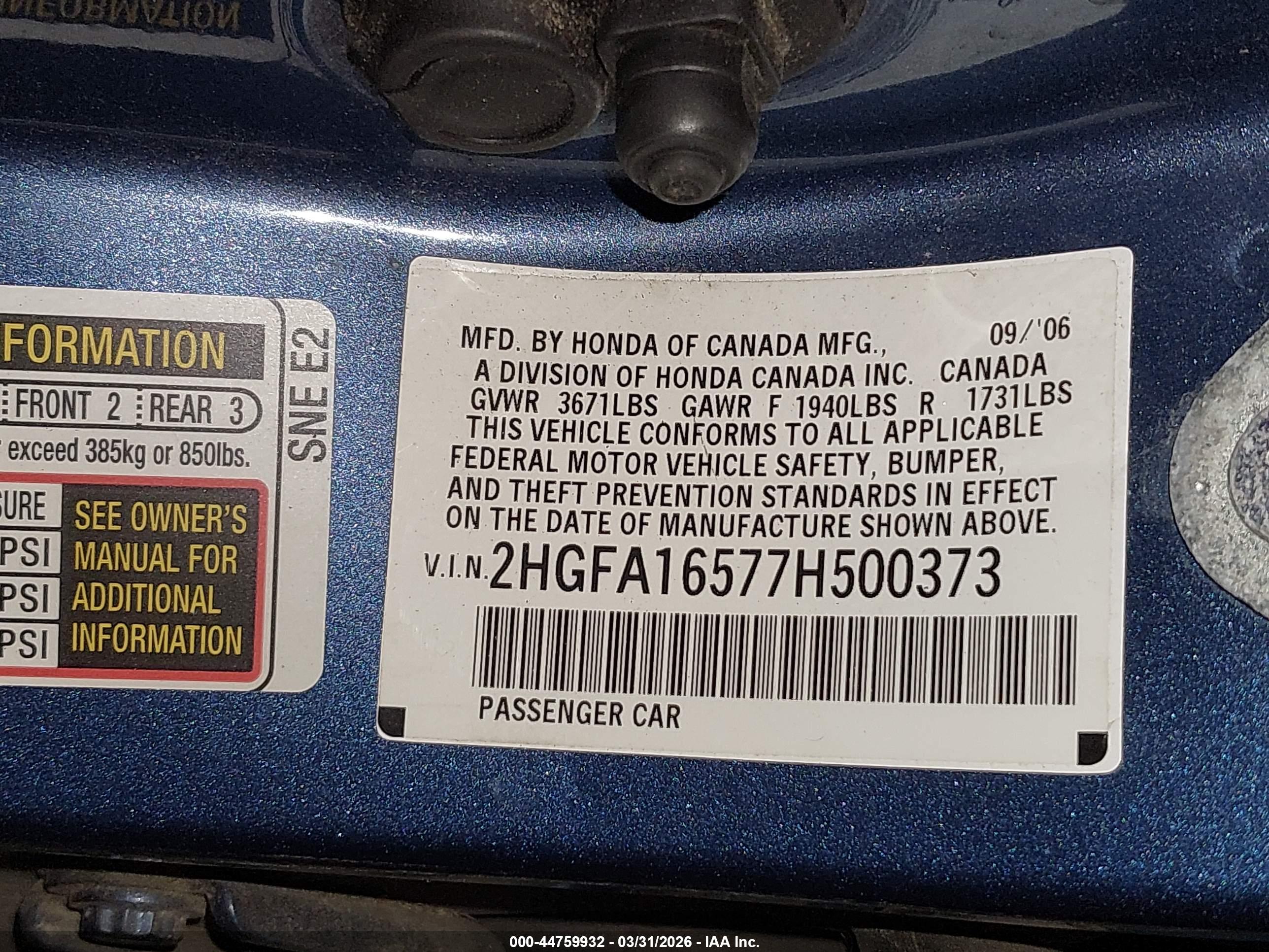 HONDA CIVIC image 9