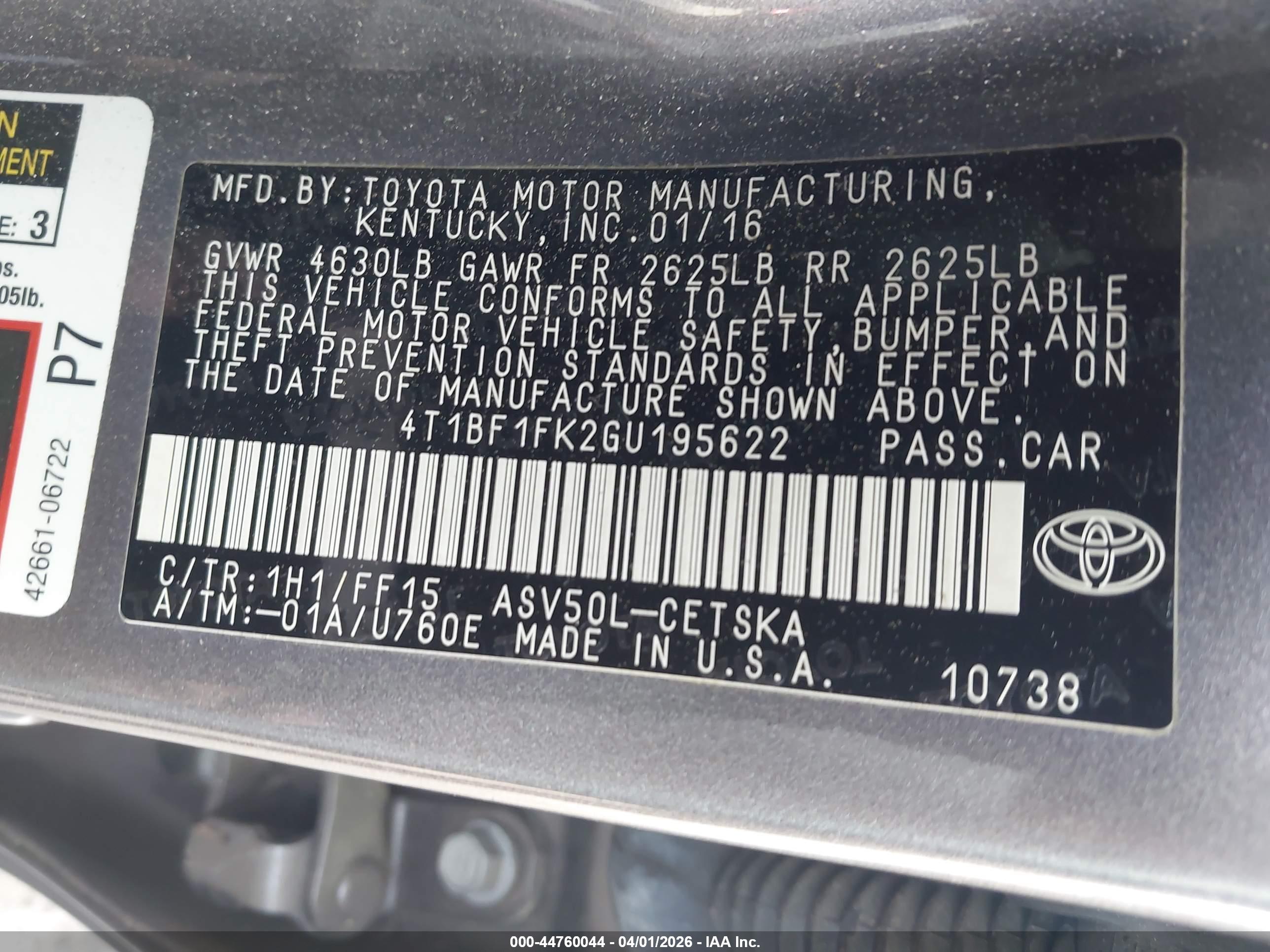 TOYOTA CAMRY image 9