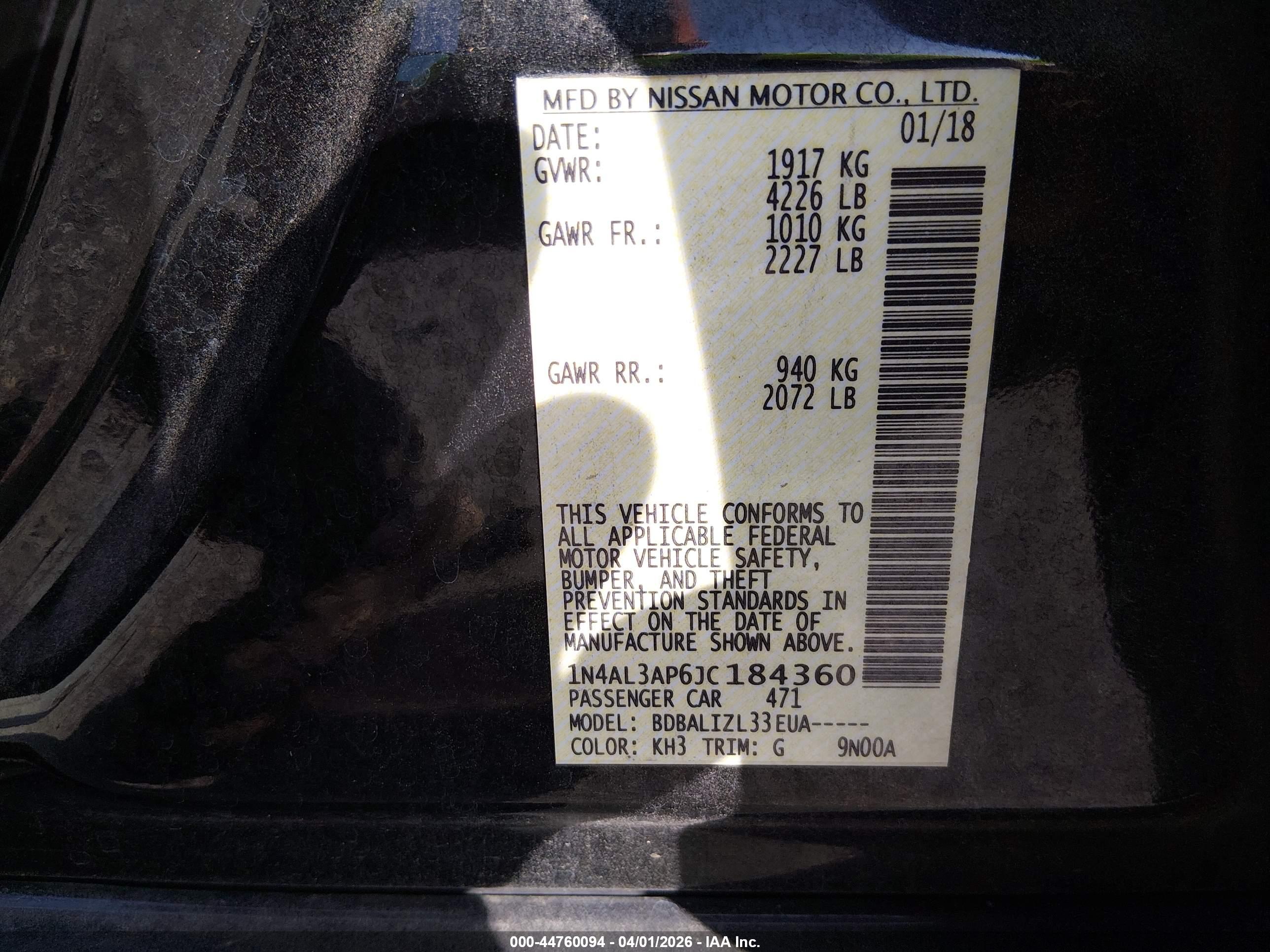 NISSAN ALTIMA image 9