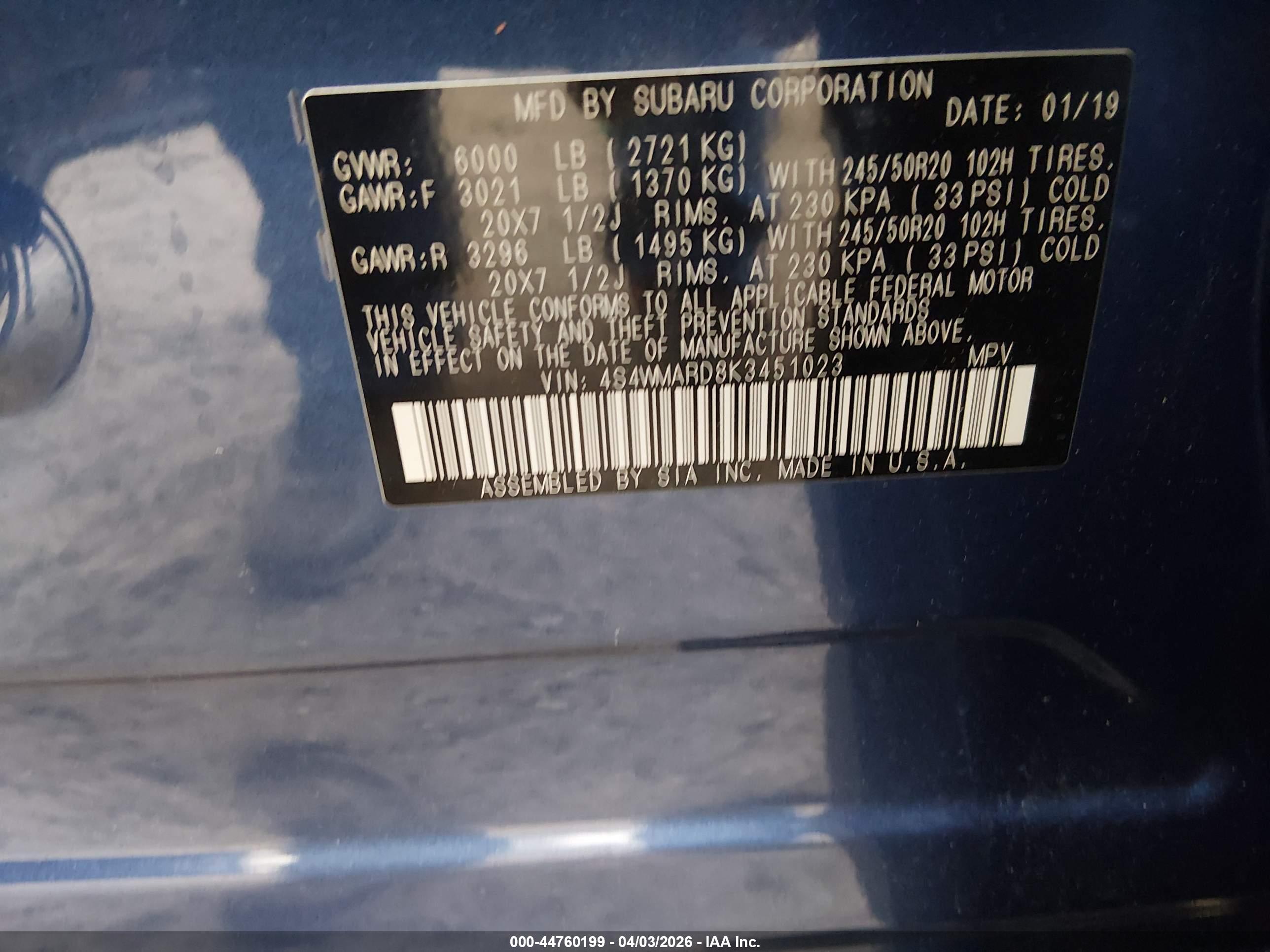 SUBARU ASCENT image 9