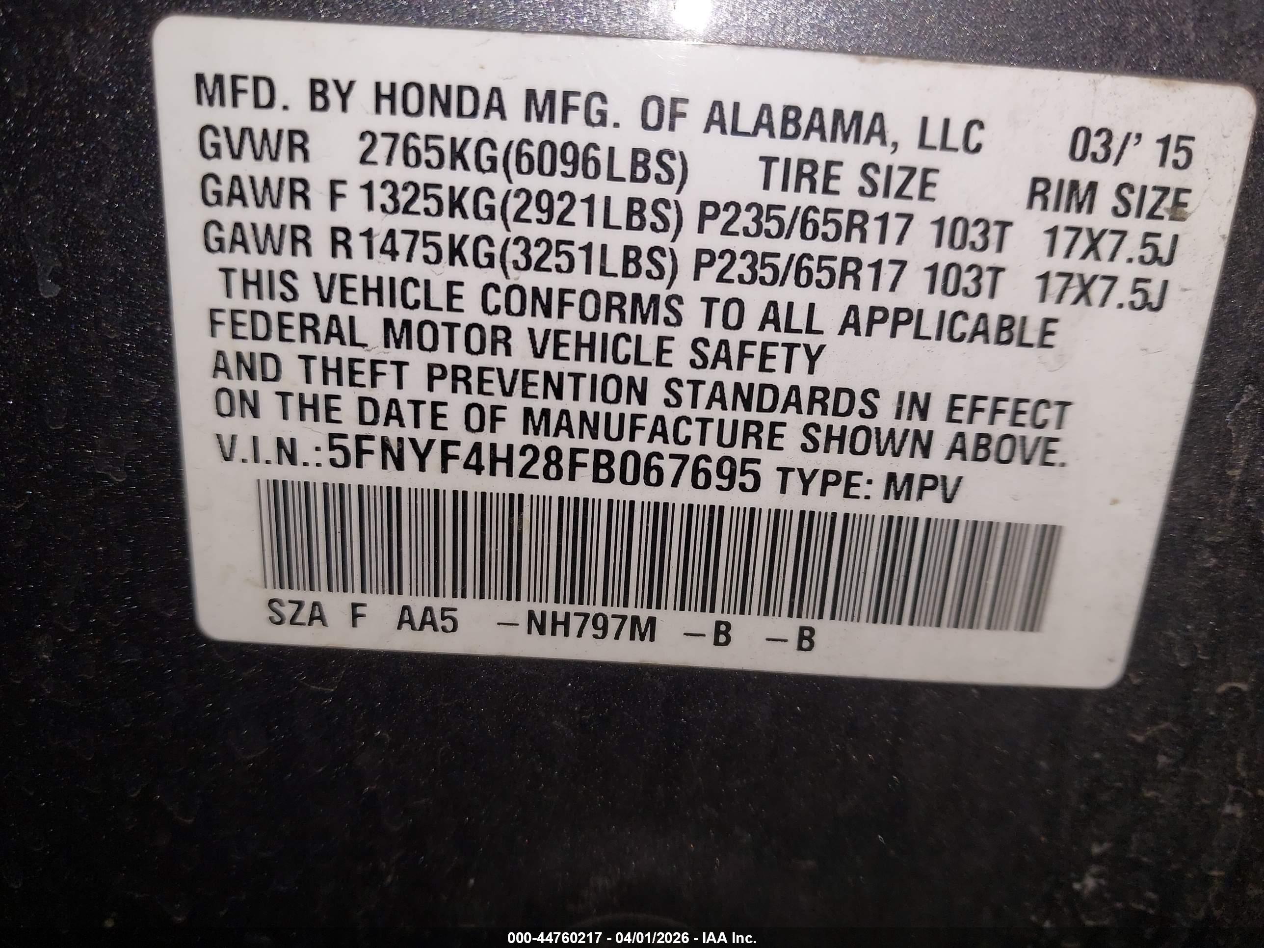 HONDA PILOT image 9