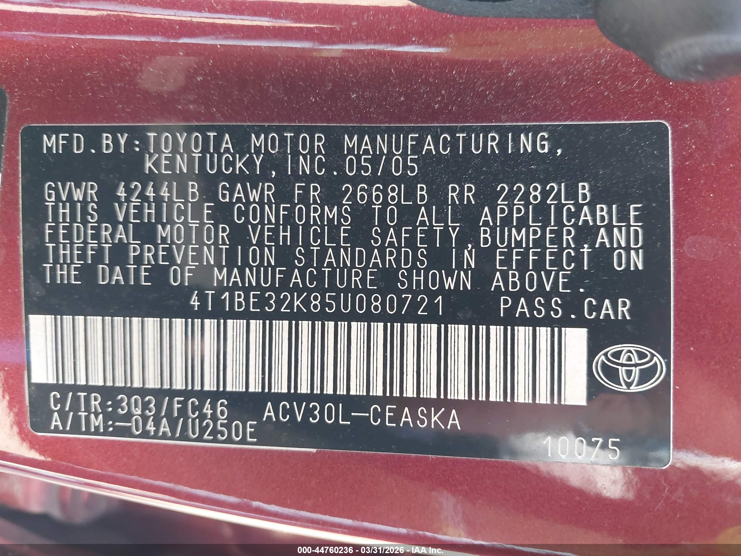 TOYOTA CAMRY image 9