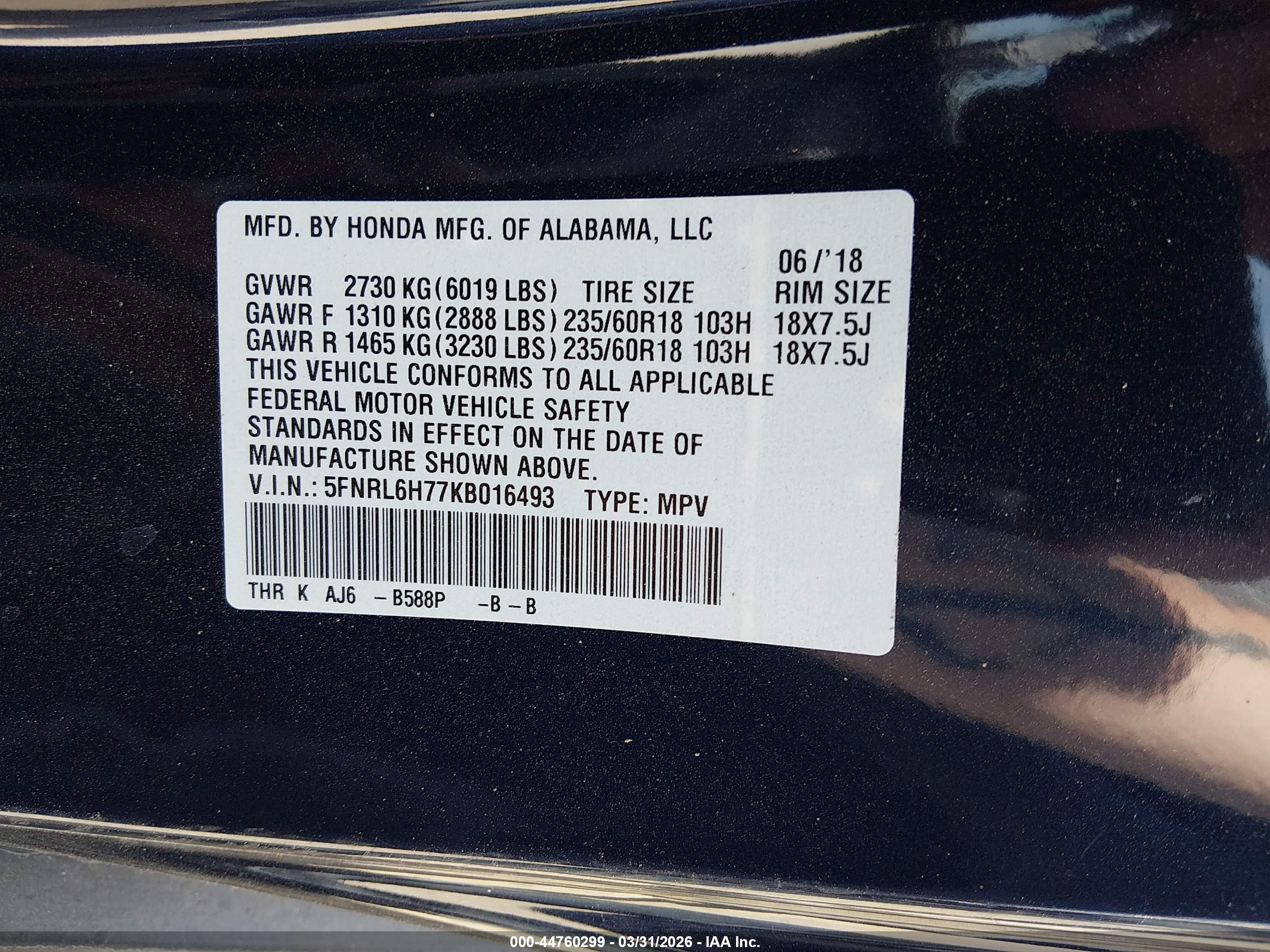 HONDA ODYSSEY image 9