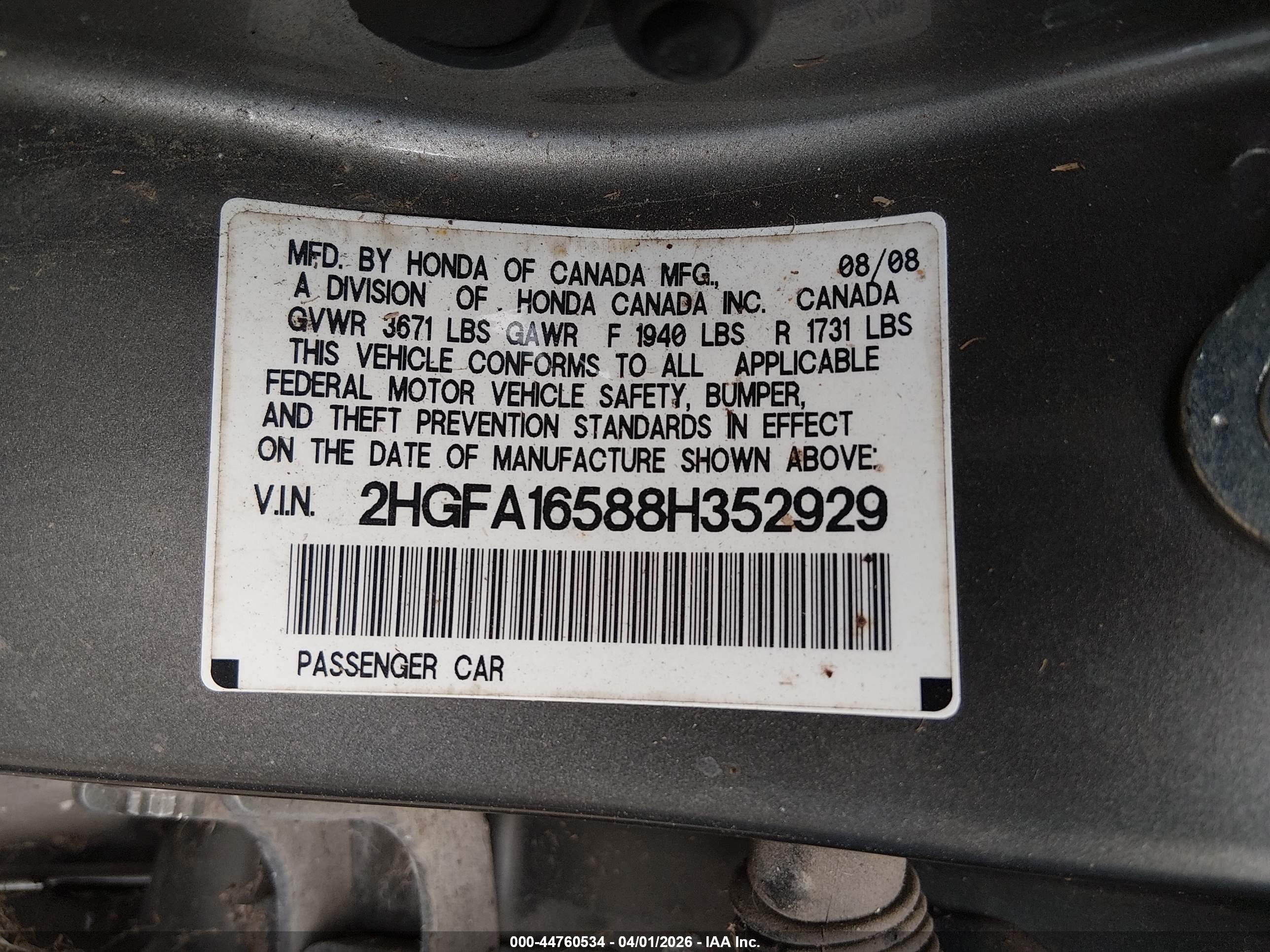 HONDA CIVIC image 9