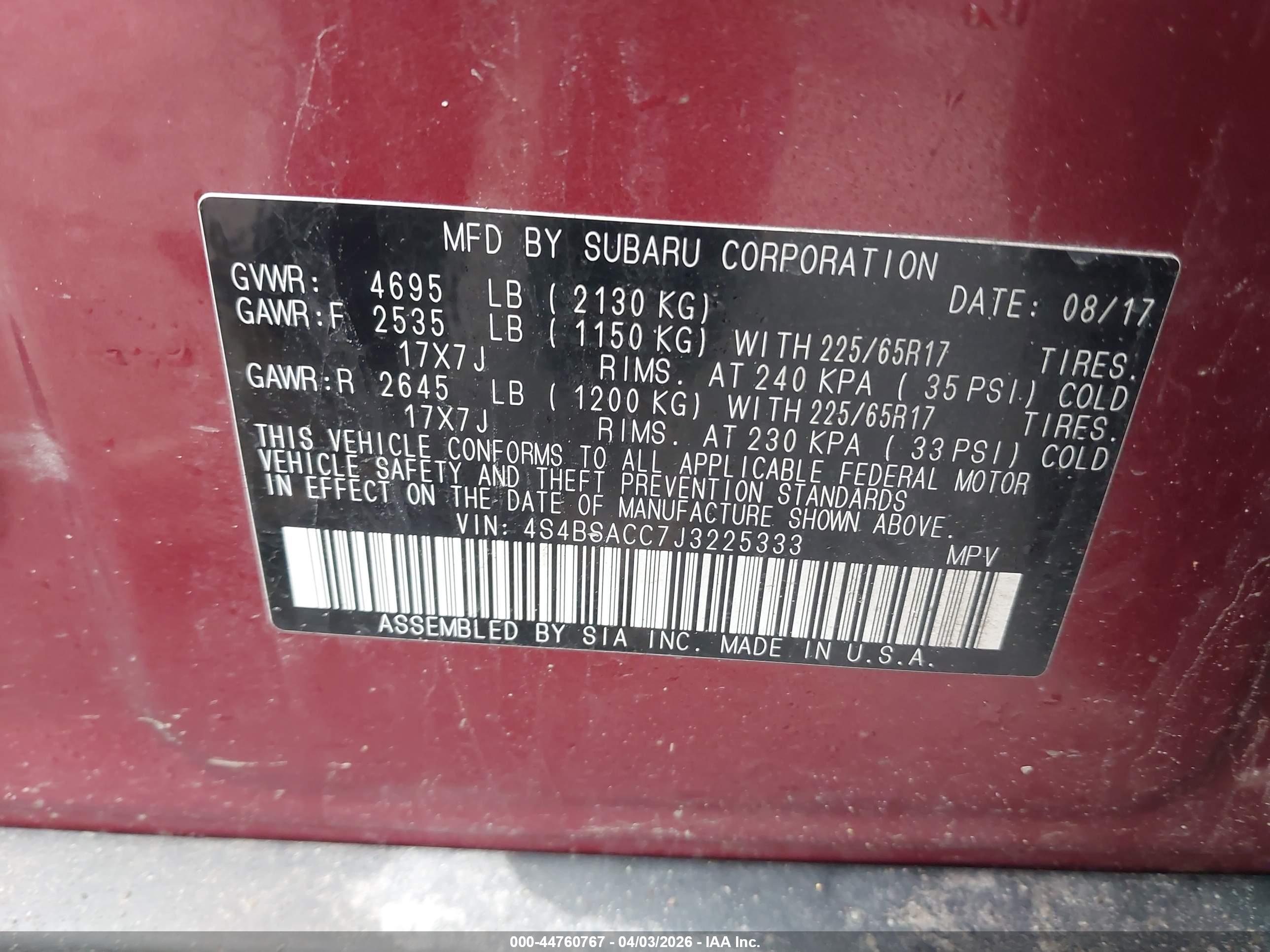 SUBARU OUTBACK image 9