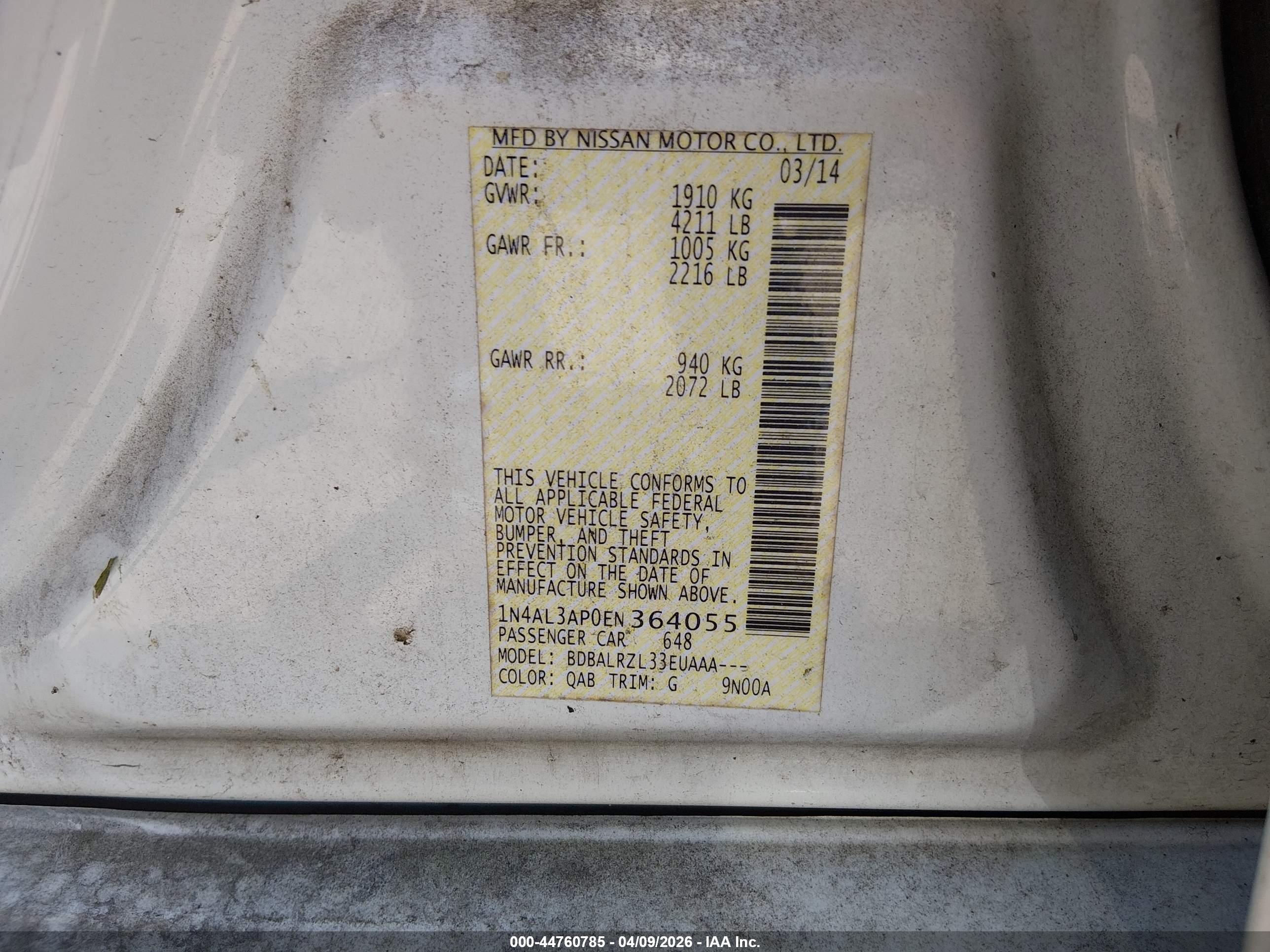 NISSAN ALTIMA image 9