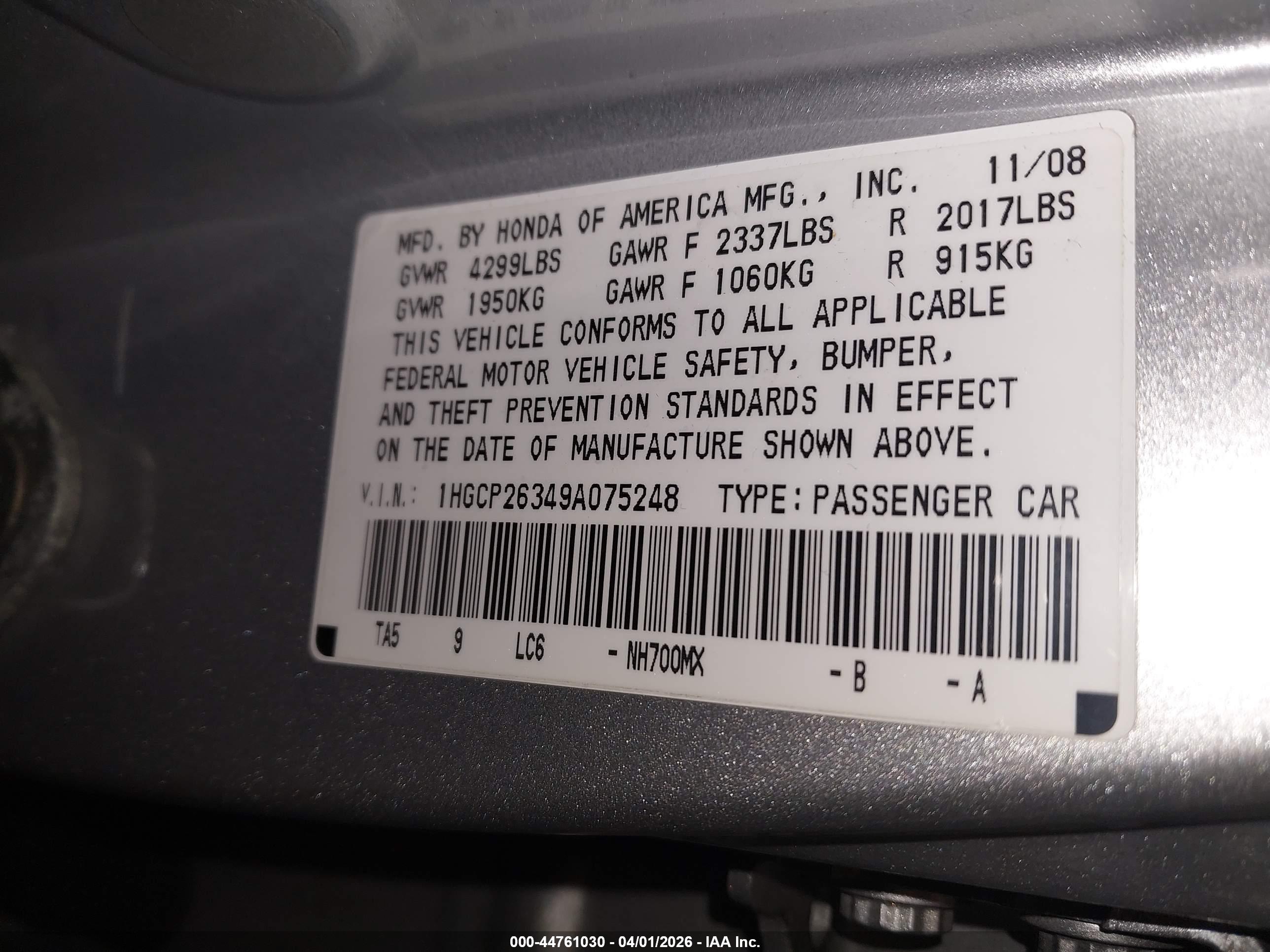 HONDA ACCORD image 9