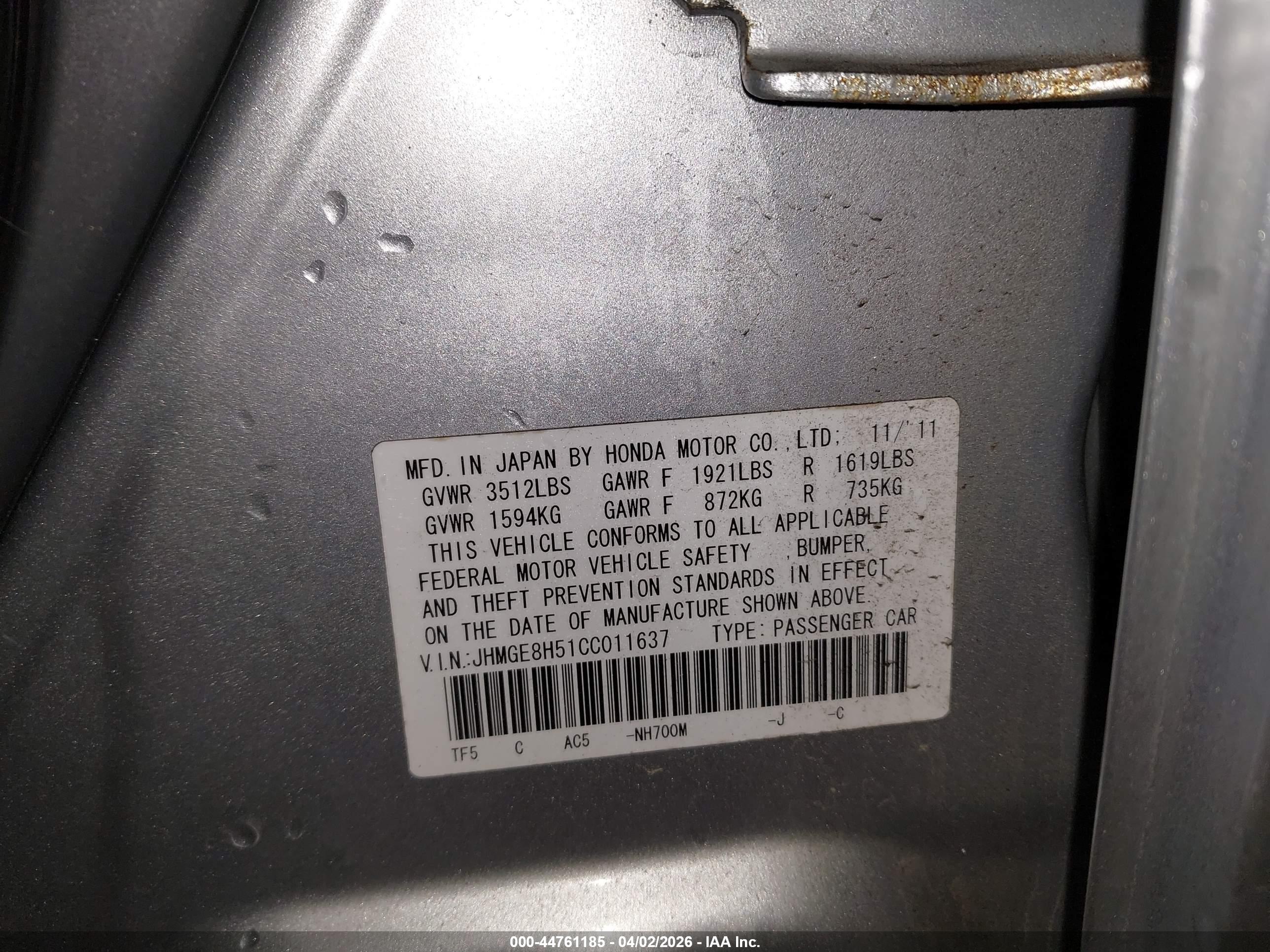 HONDA FIT image 9