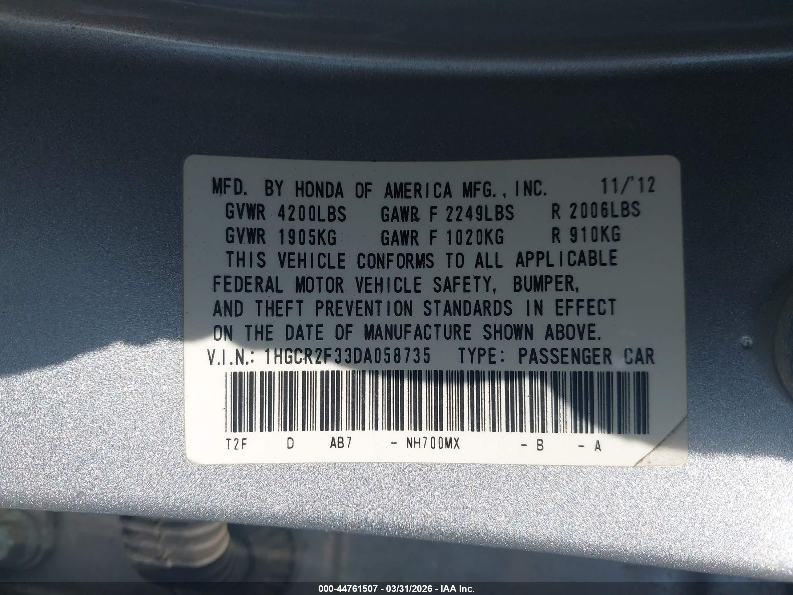 HONDA ACCORD image 9