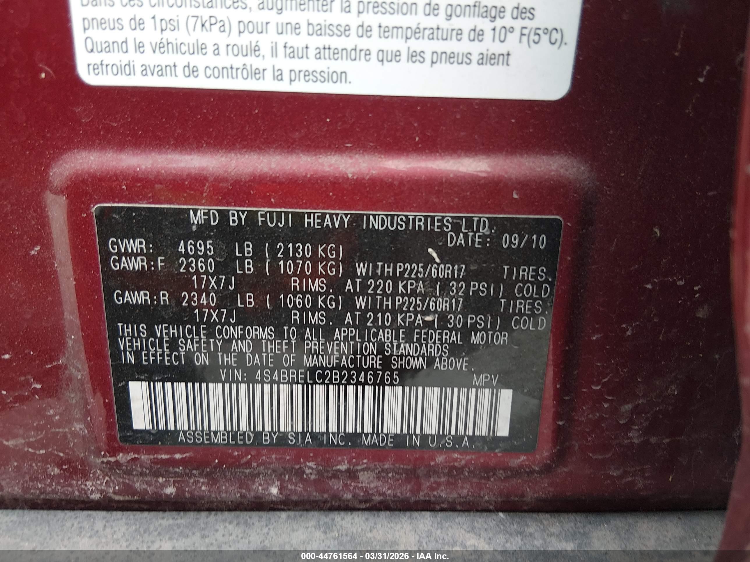 SUBARU OUTBACK image 9