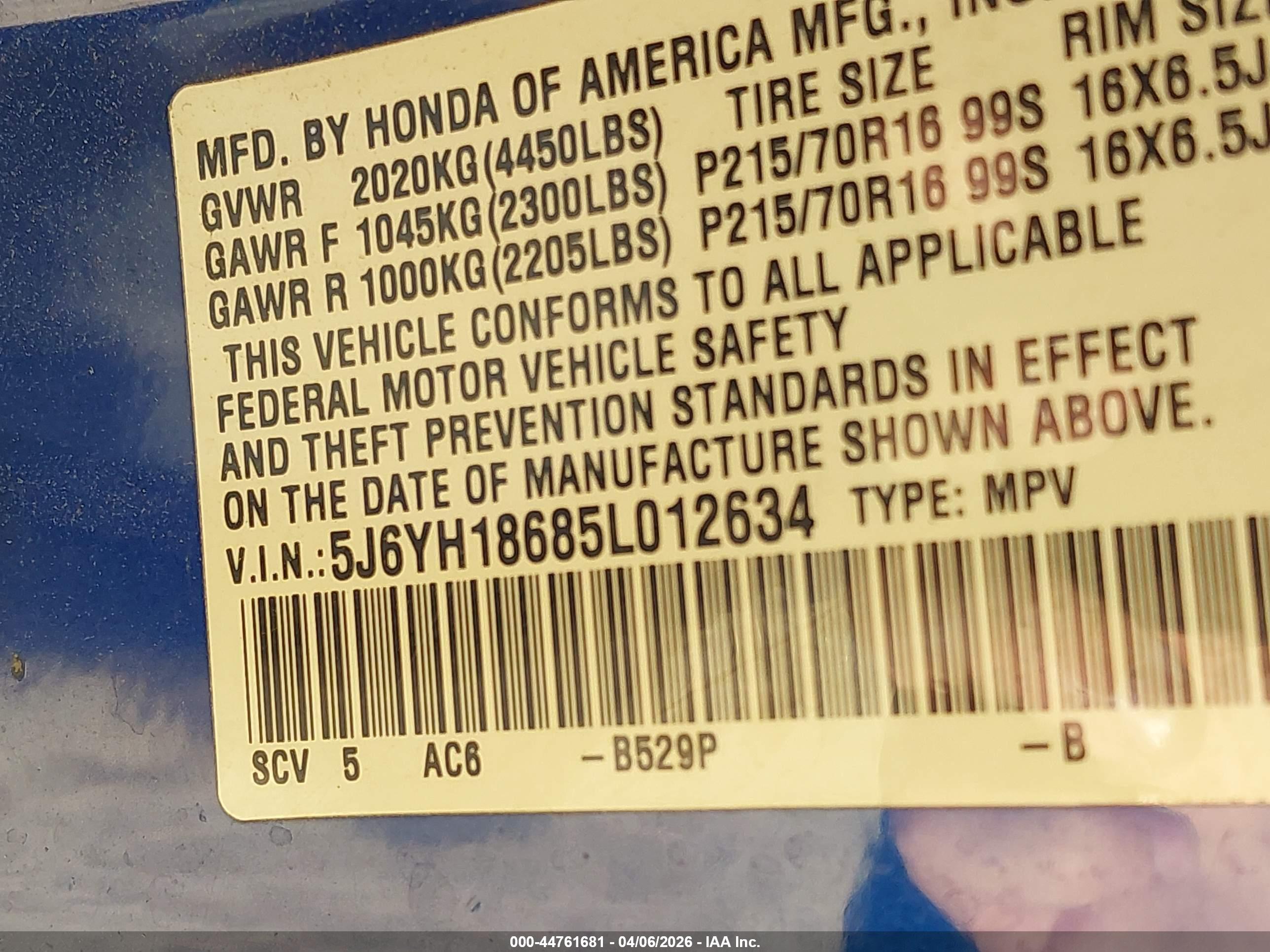 HONDA ELEMENT image 9