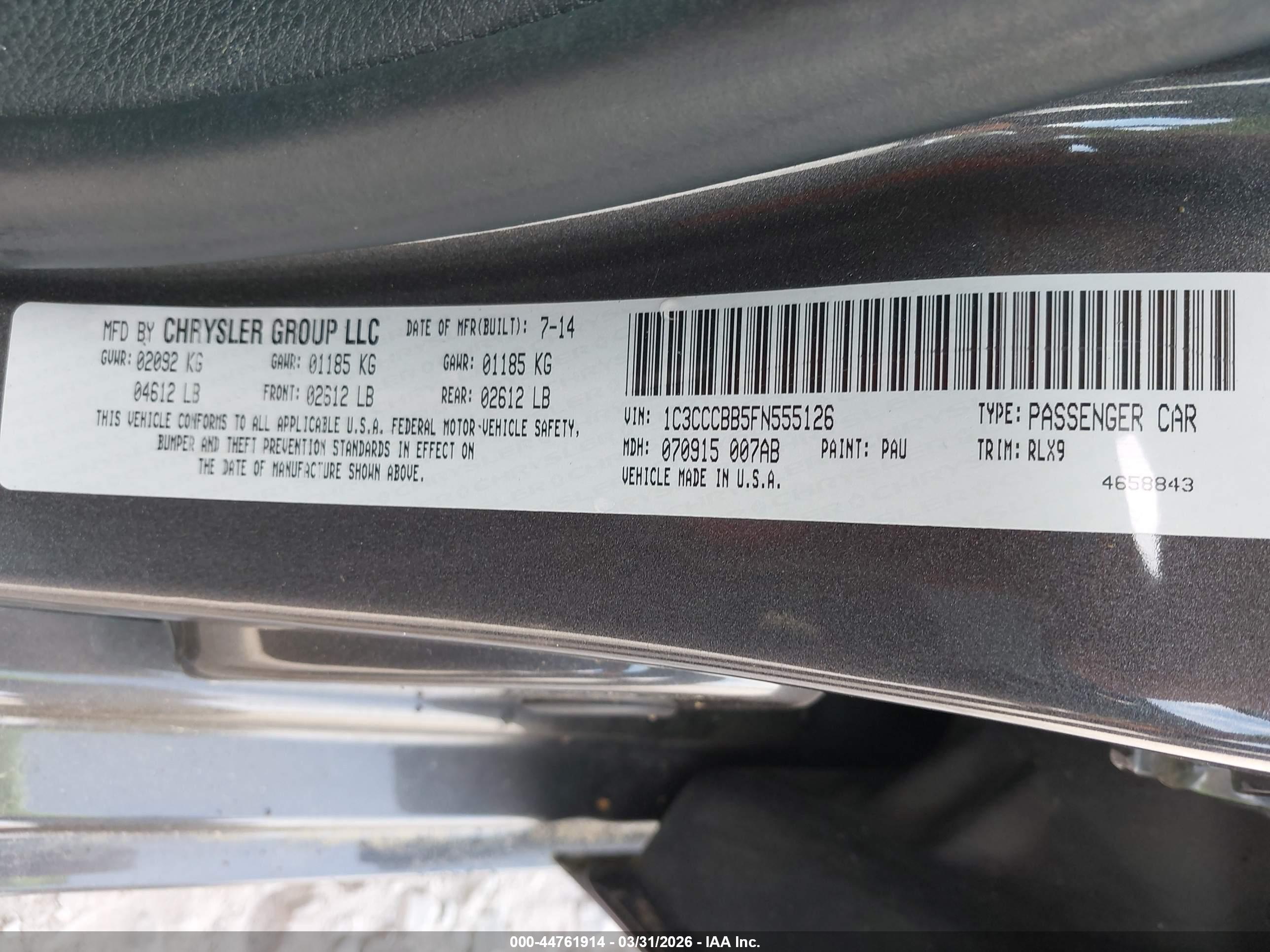 CHRYSLER 200 image 9