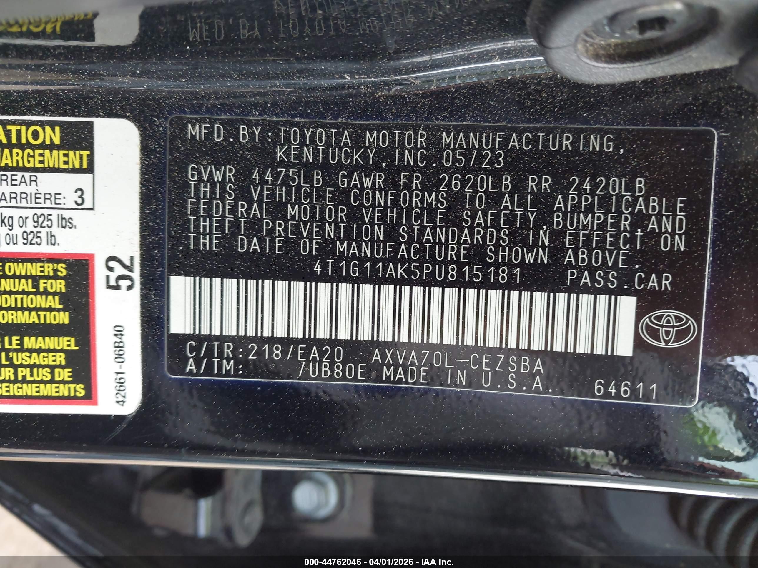 TOYOTA CAMRY image 9