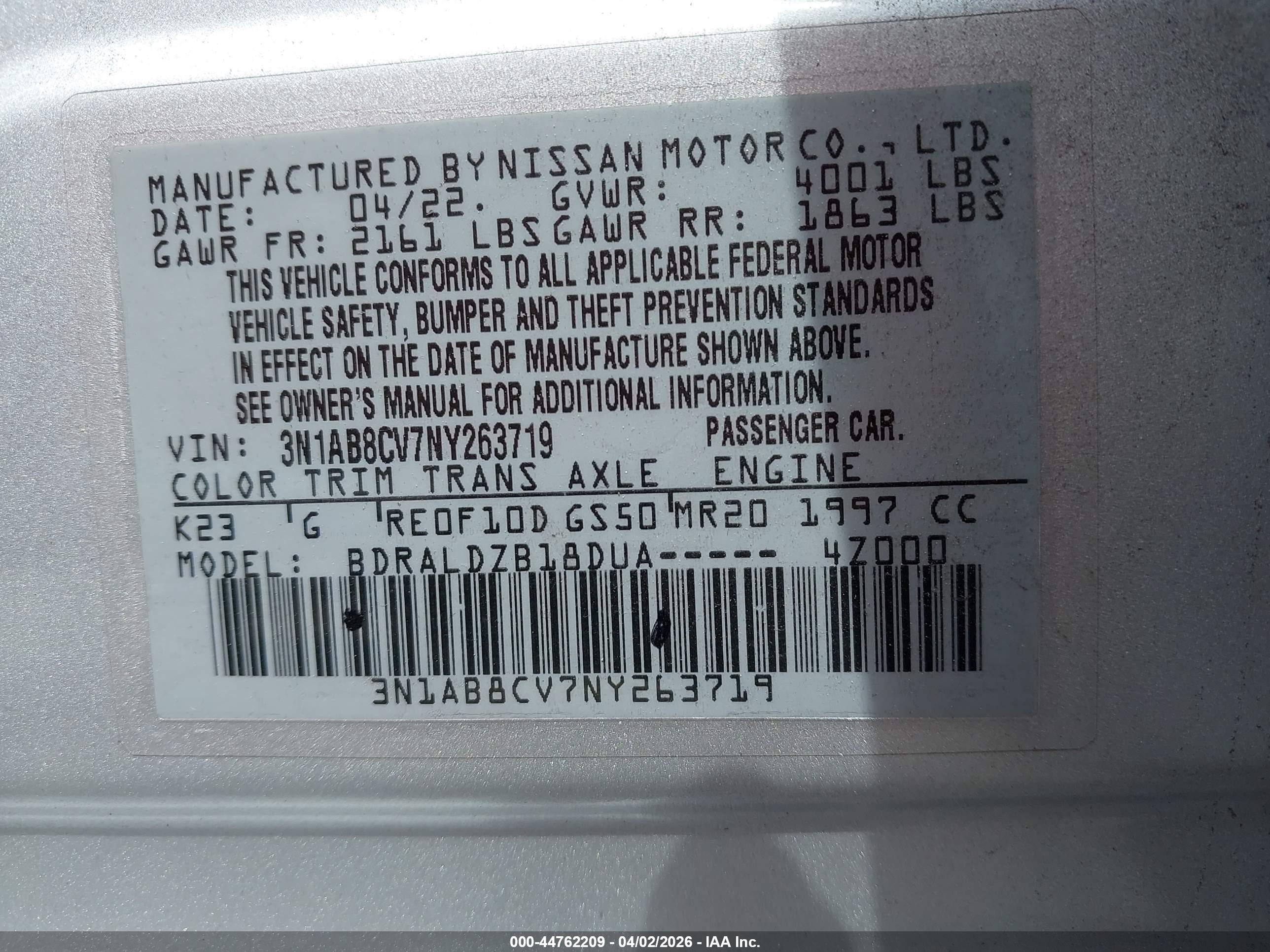 NISSAN SENTRA image 9