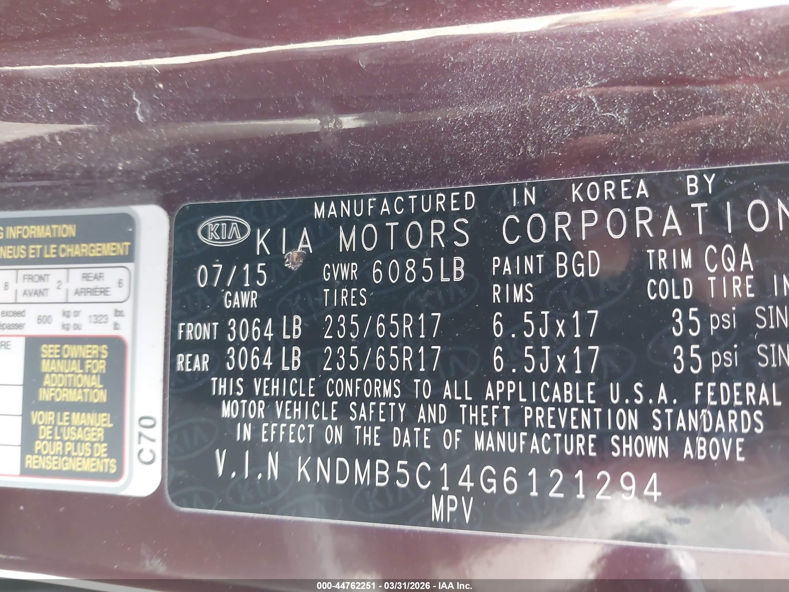 KIA SEDONA image 9
