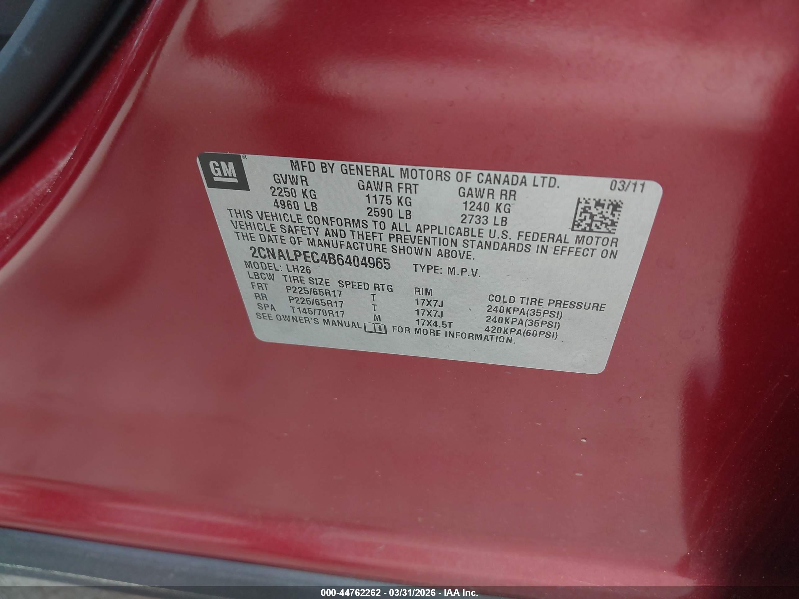 CHEVROLET EQUINOX image 9