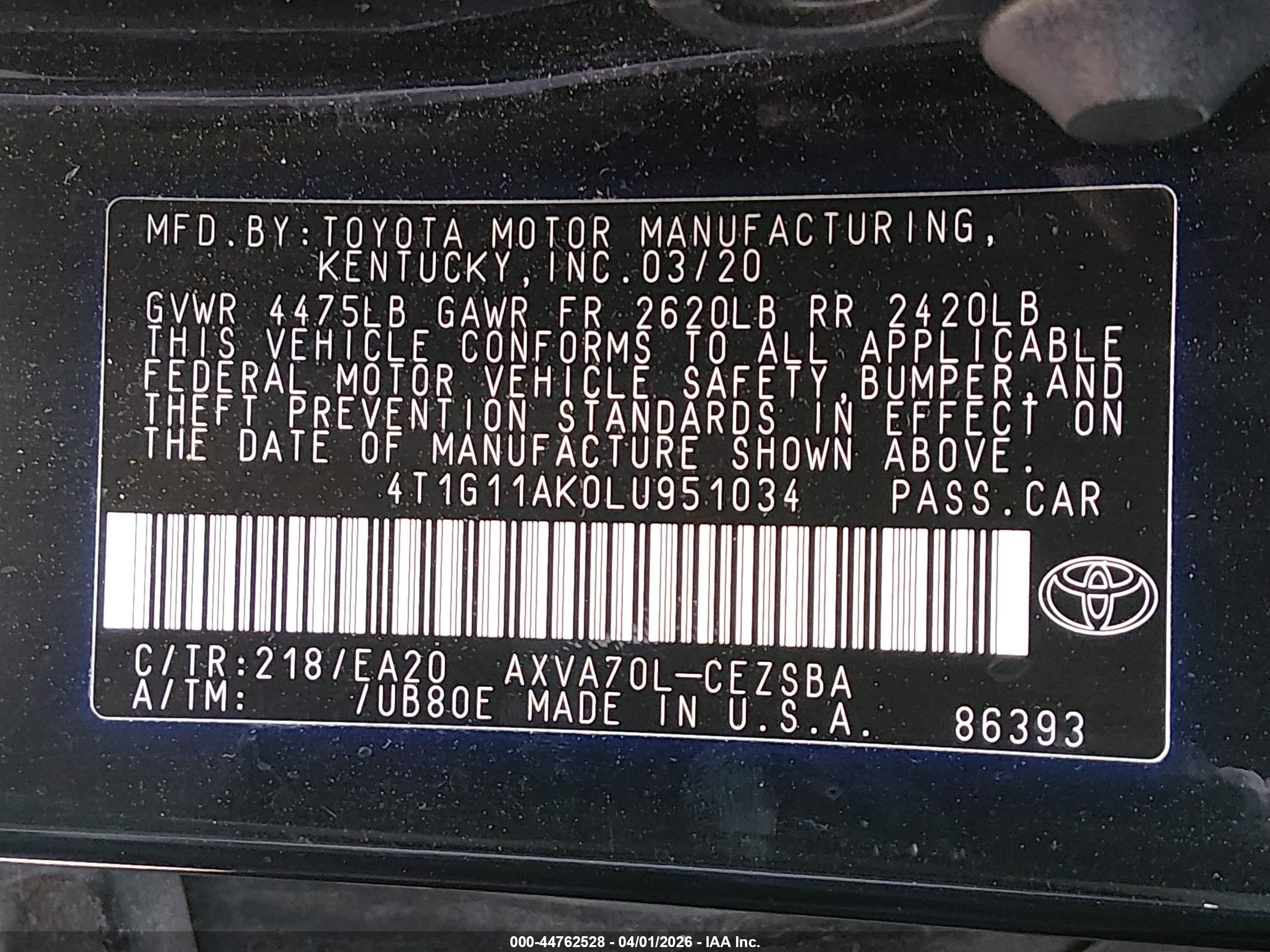 TOYOTA CAMRY image 9
