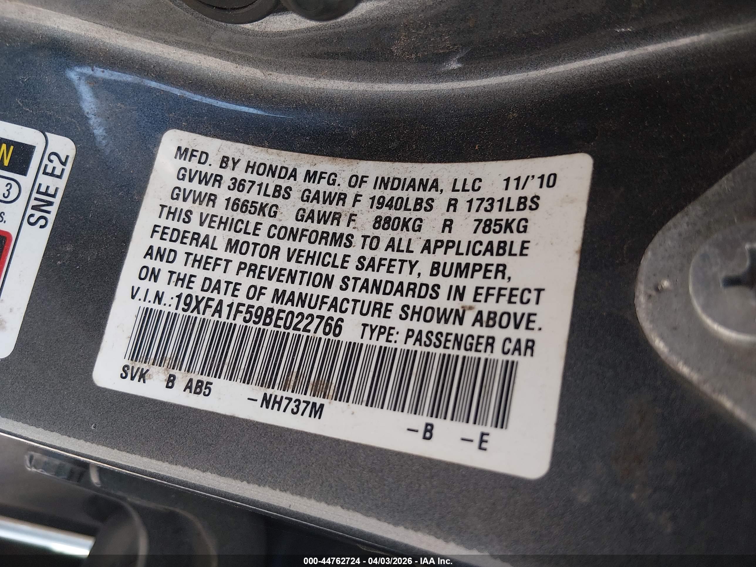 HONDA CIVIC image 9