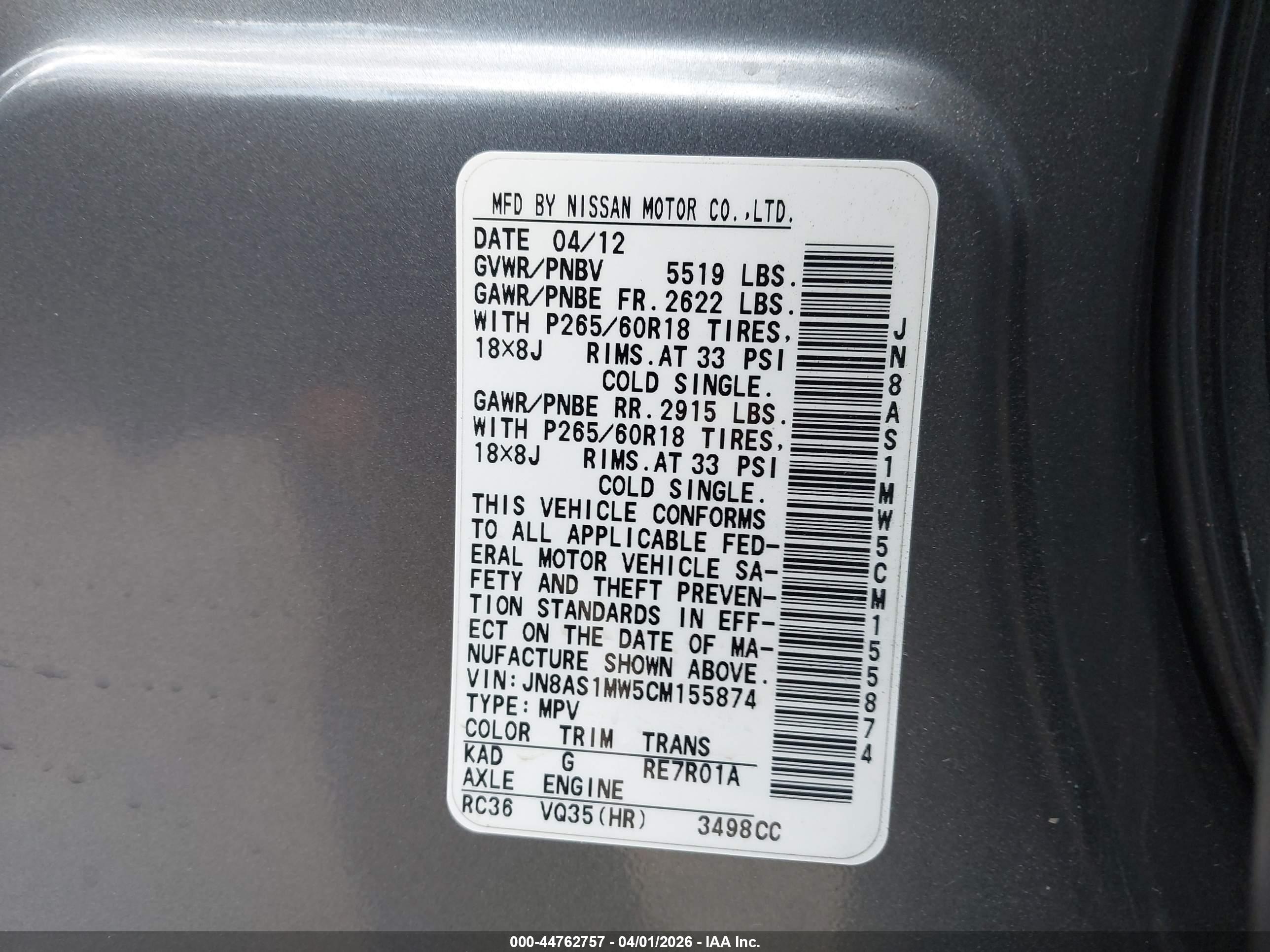 INFINITI FX35 image 9