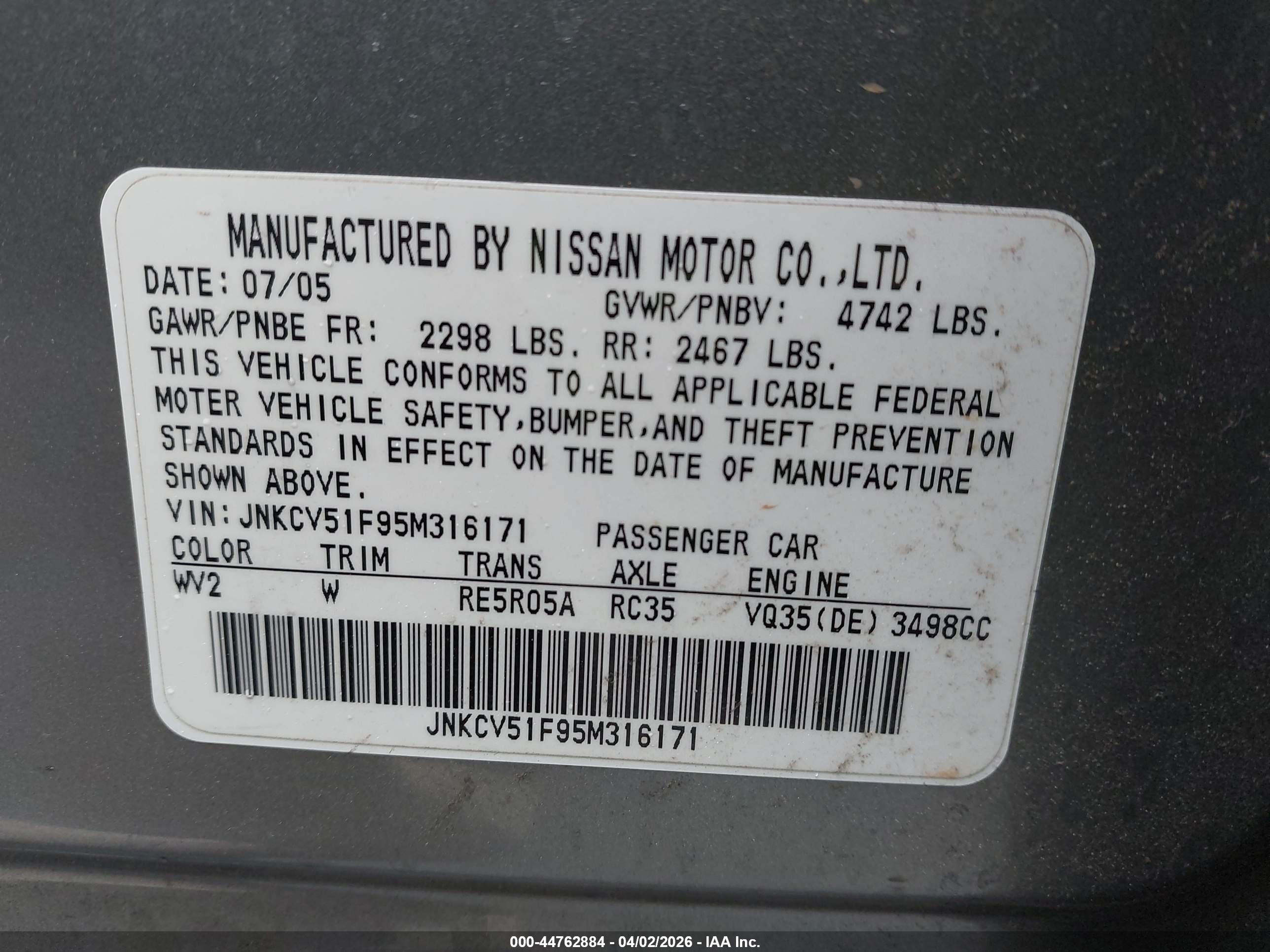 INFINITI G35X image 9