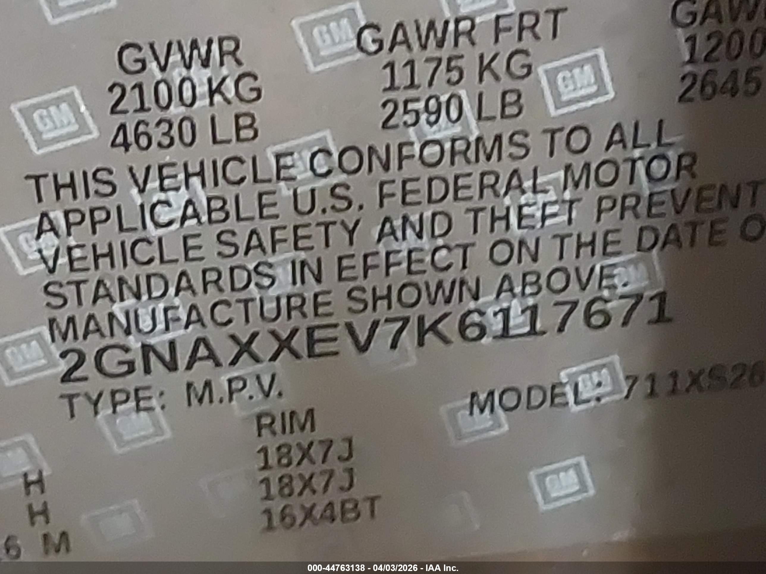 CHEVROLET EQUINOX image 9