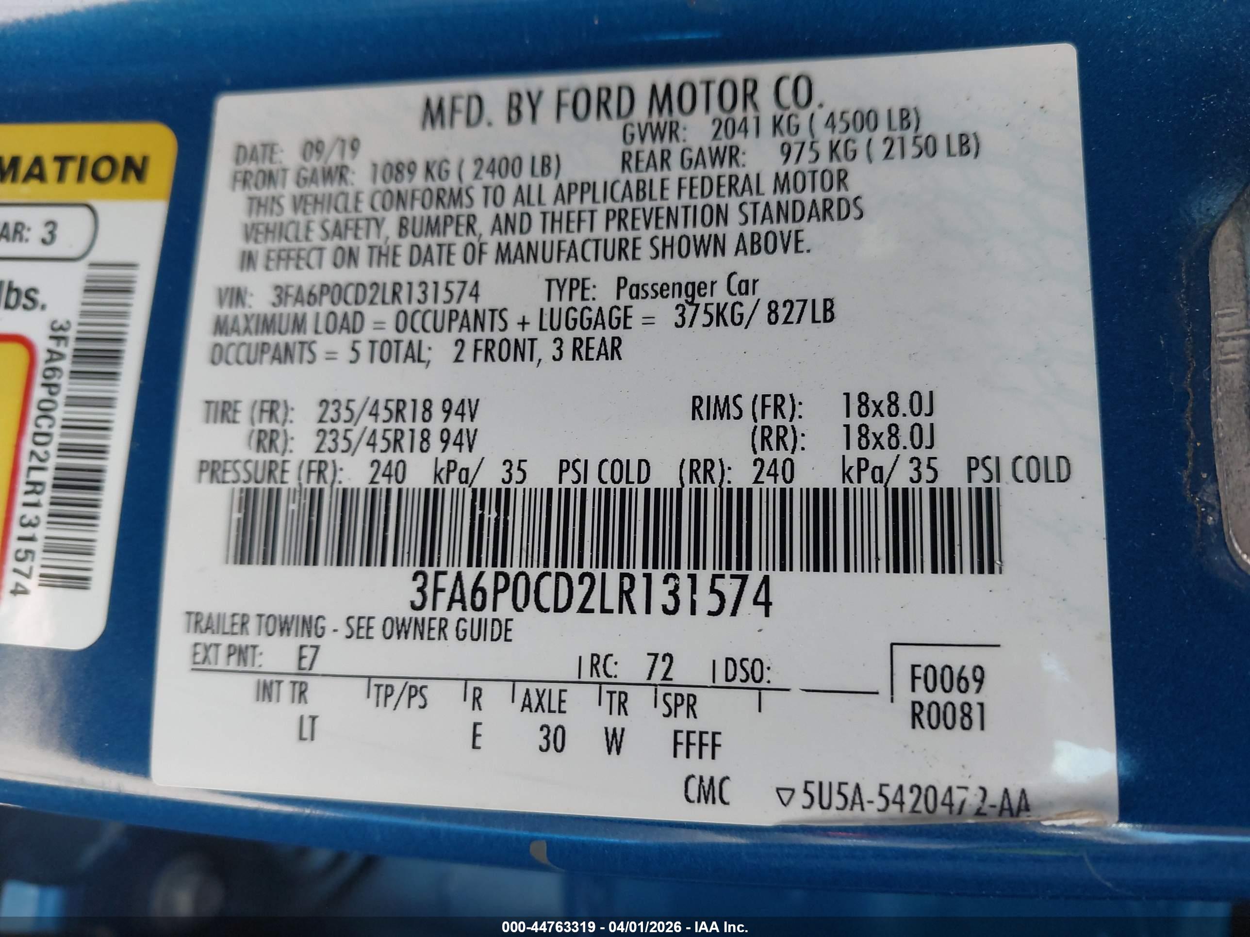 FORD FUSION image 9