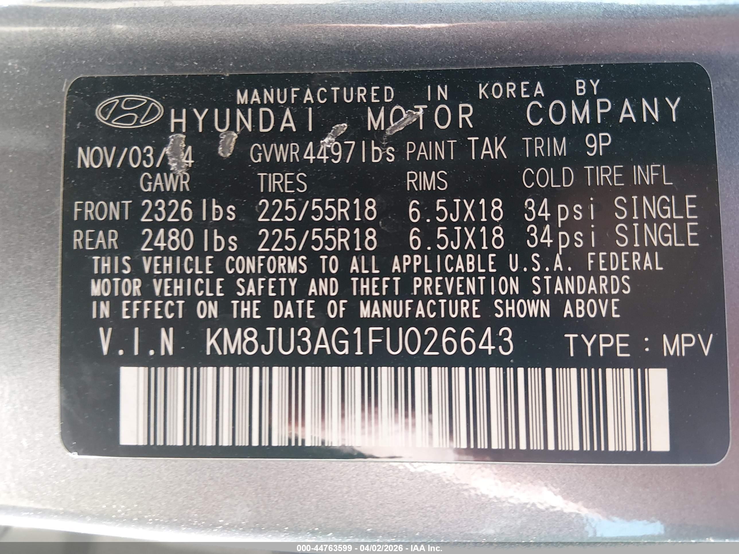 HYUNDAI TUCSON image 9