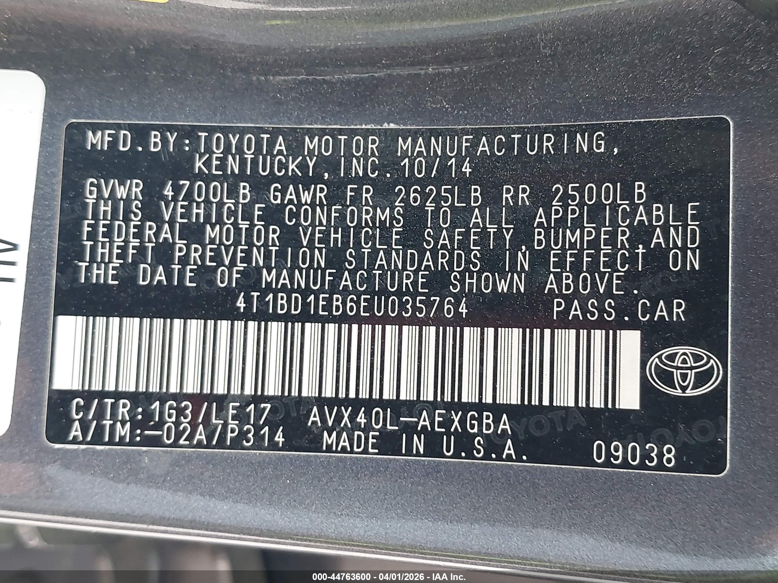 TOYOTA AVALON image 9
