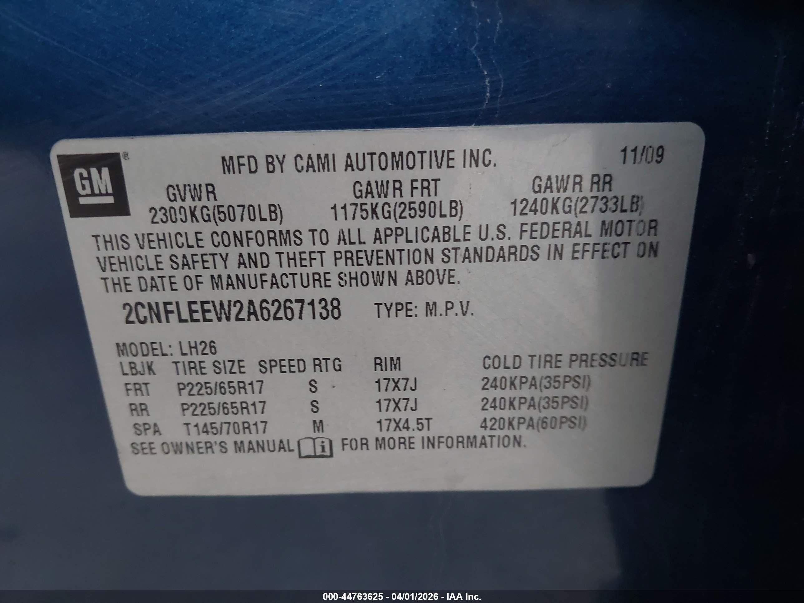 CHEVROLET EQUINOX image 9