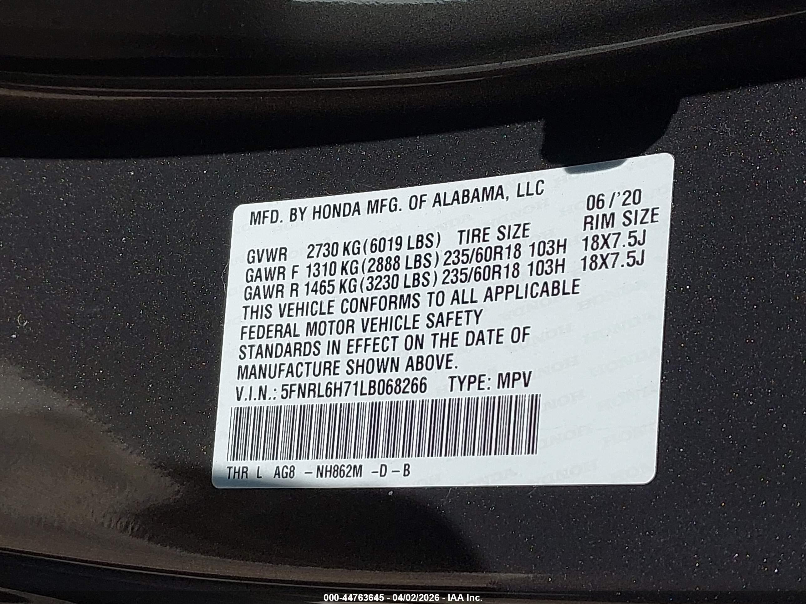 HONDA ODYSSEY image 9