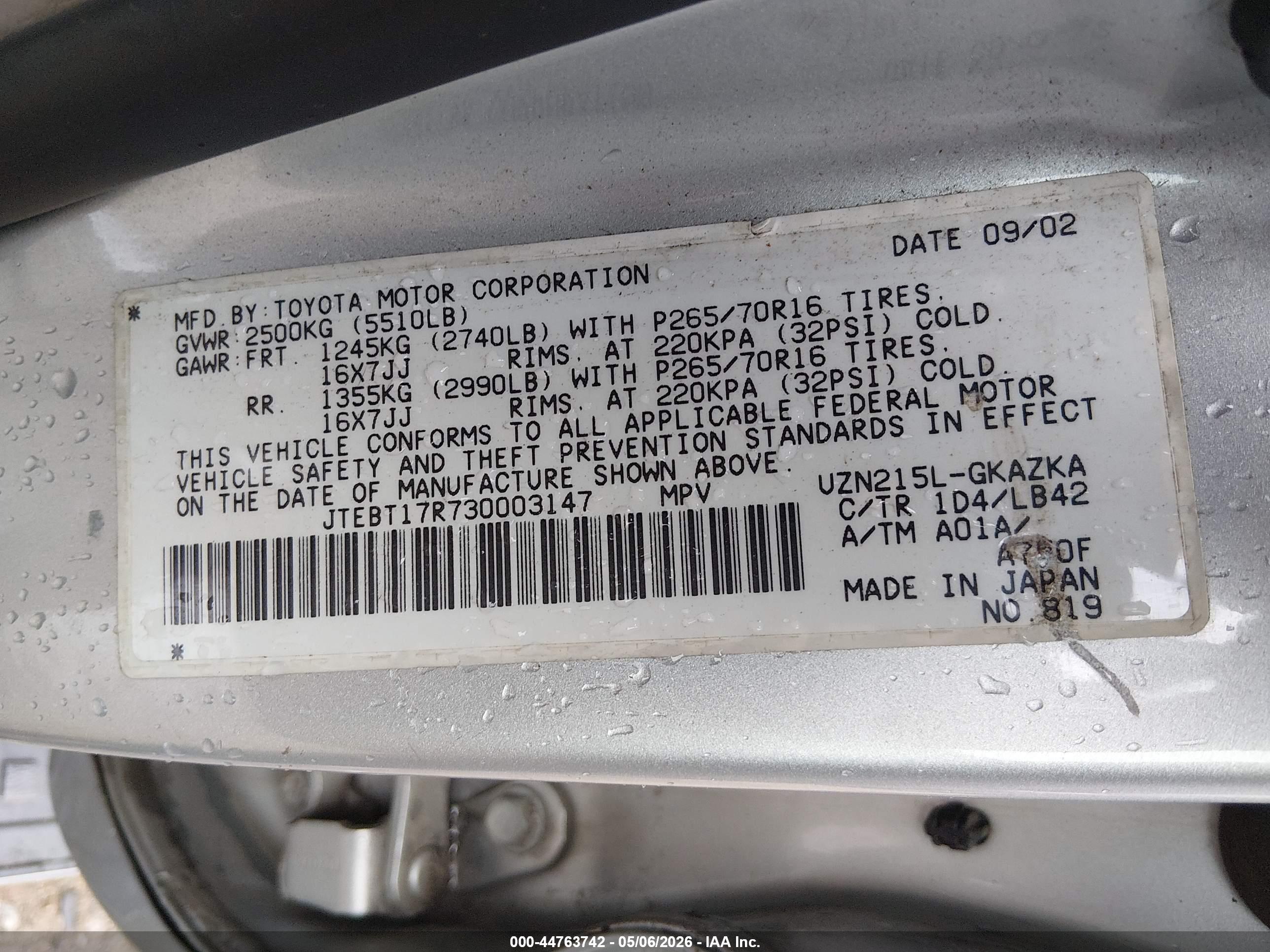 TOYOTA 4RUNNER image 9