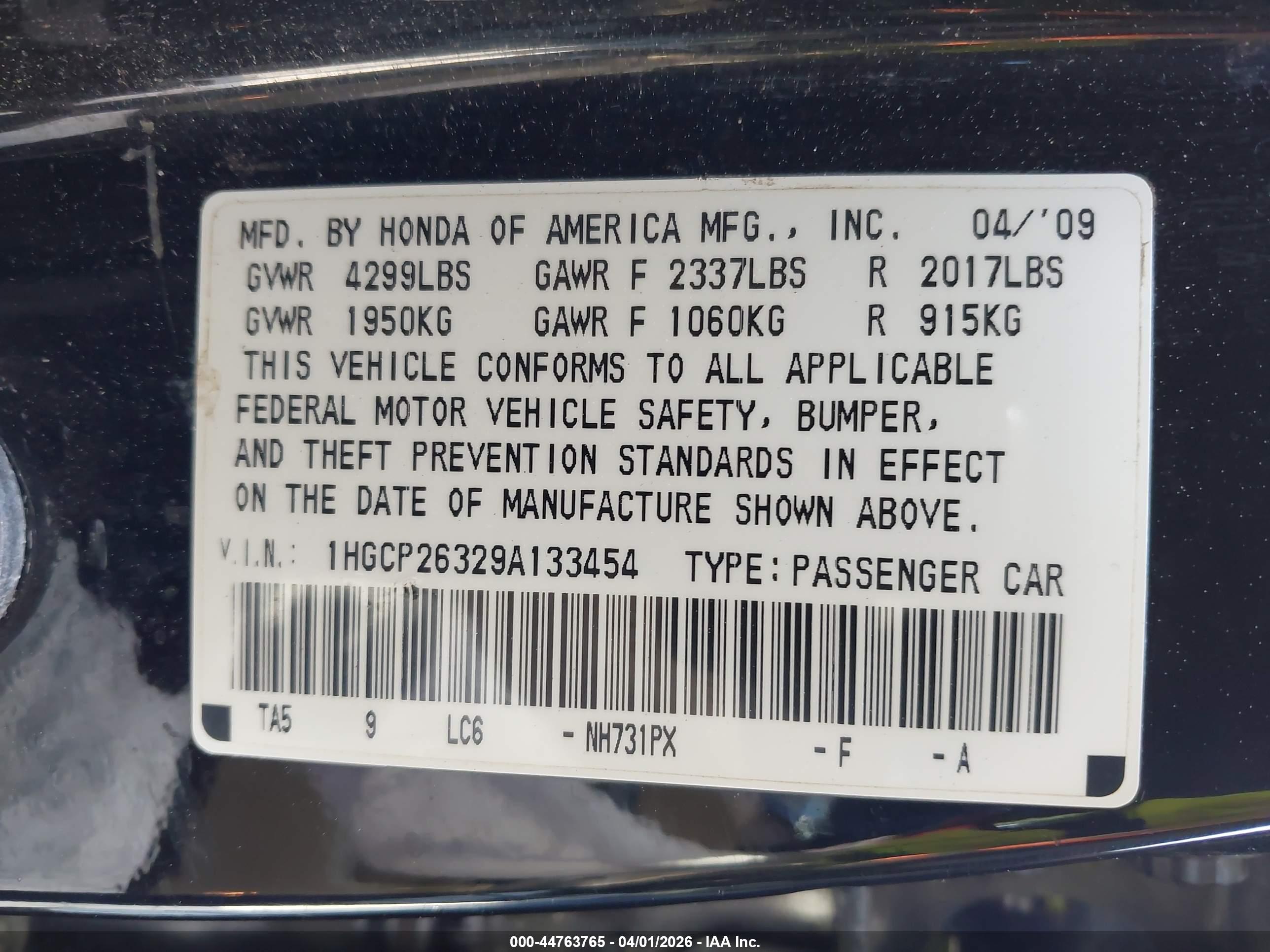 HONDA ACCORD image 9