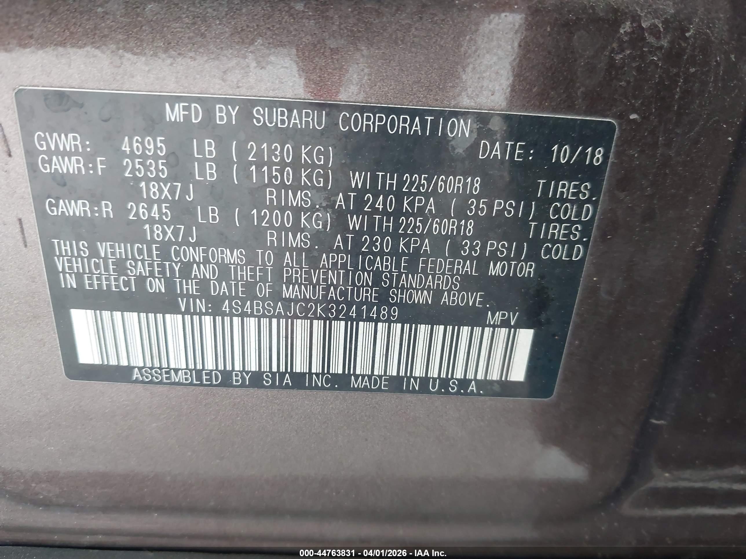 SUBARU OUTBACK image 9