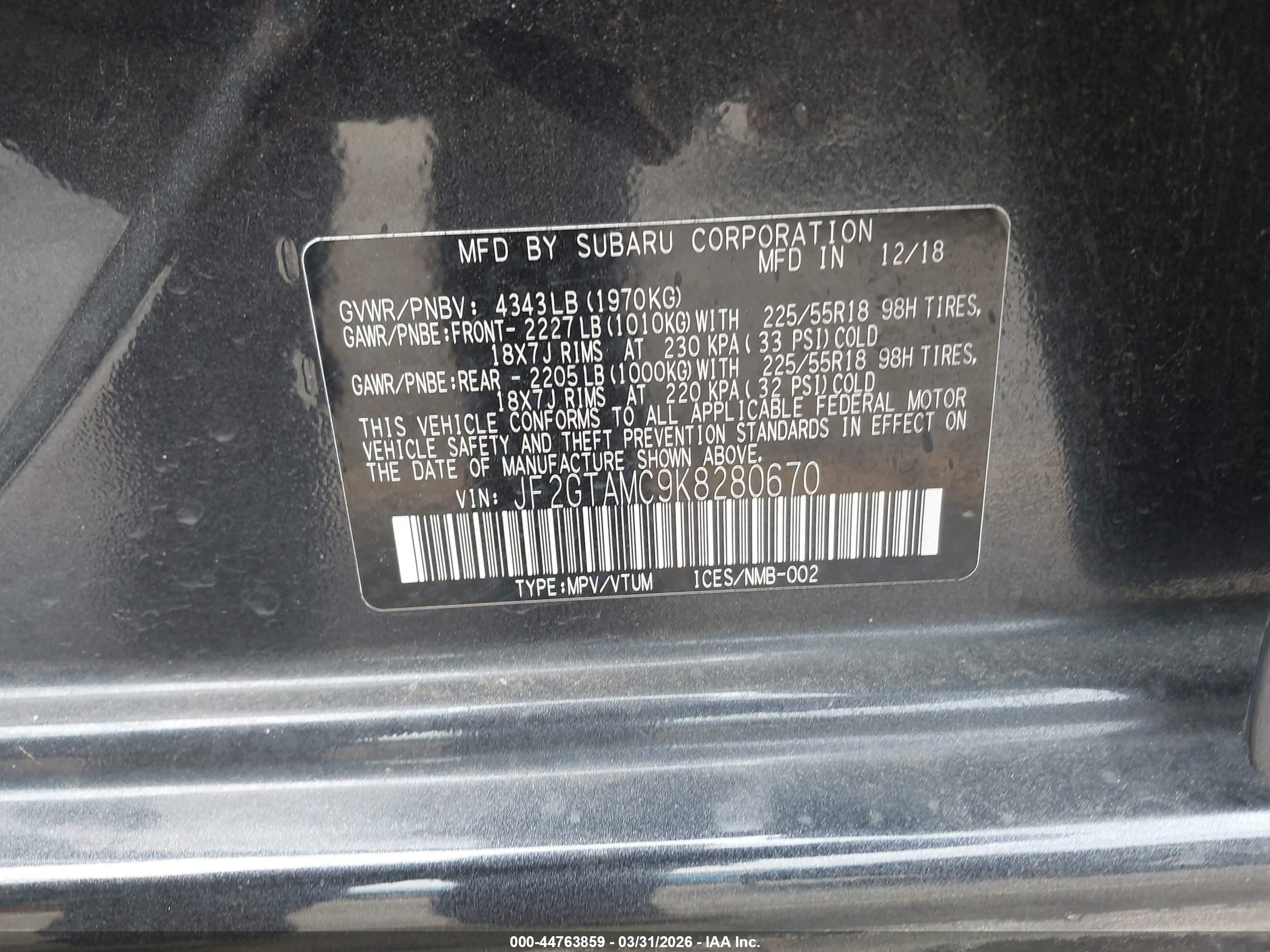 SUBARU CROSSTREK image 9
