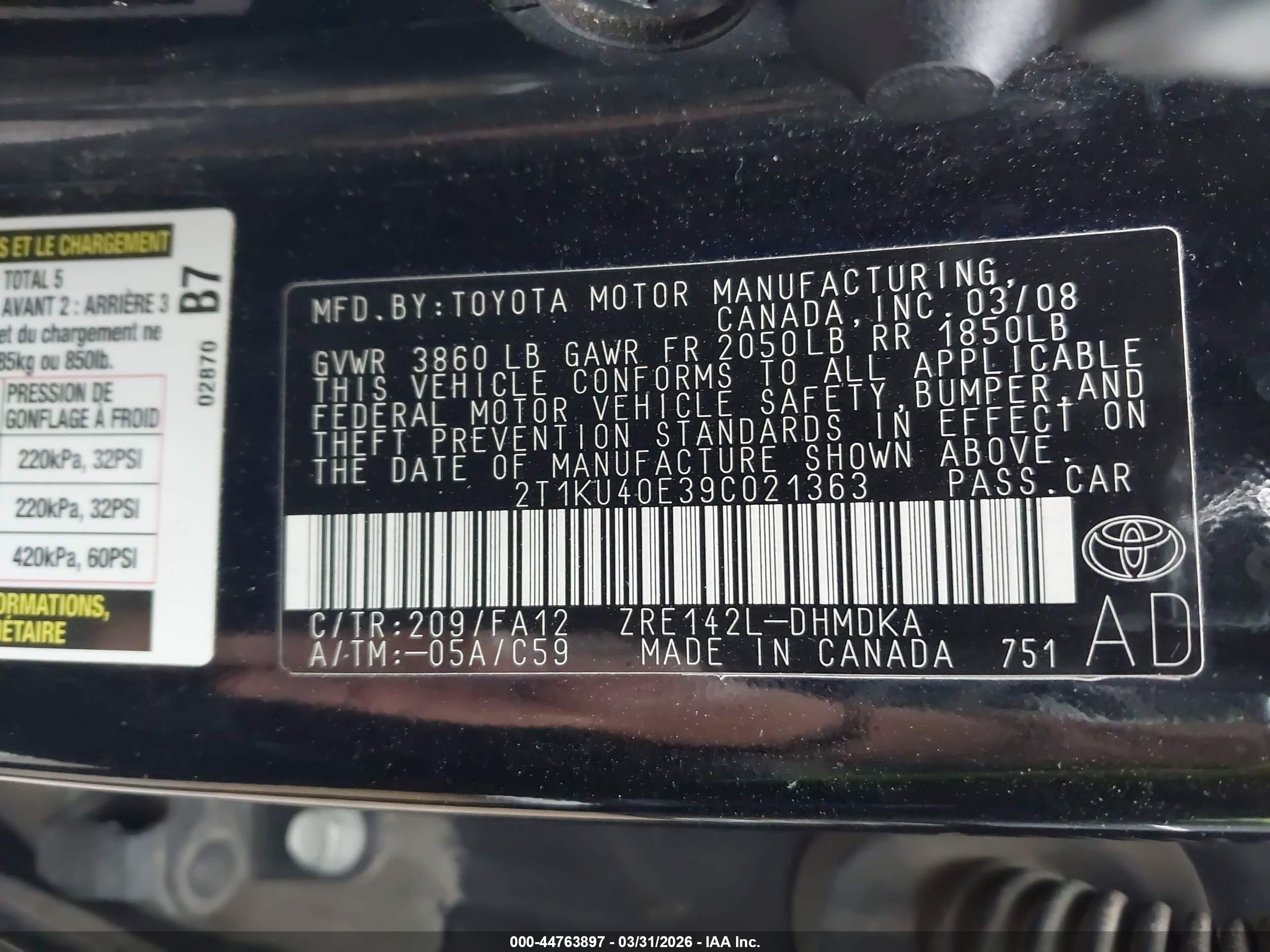 TOYOTA MATRIX image 9