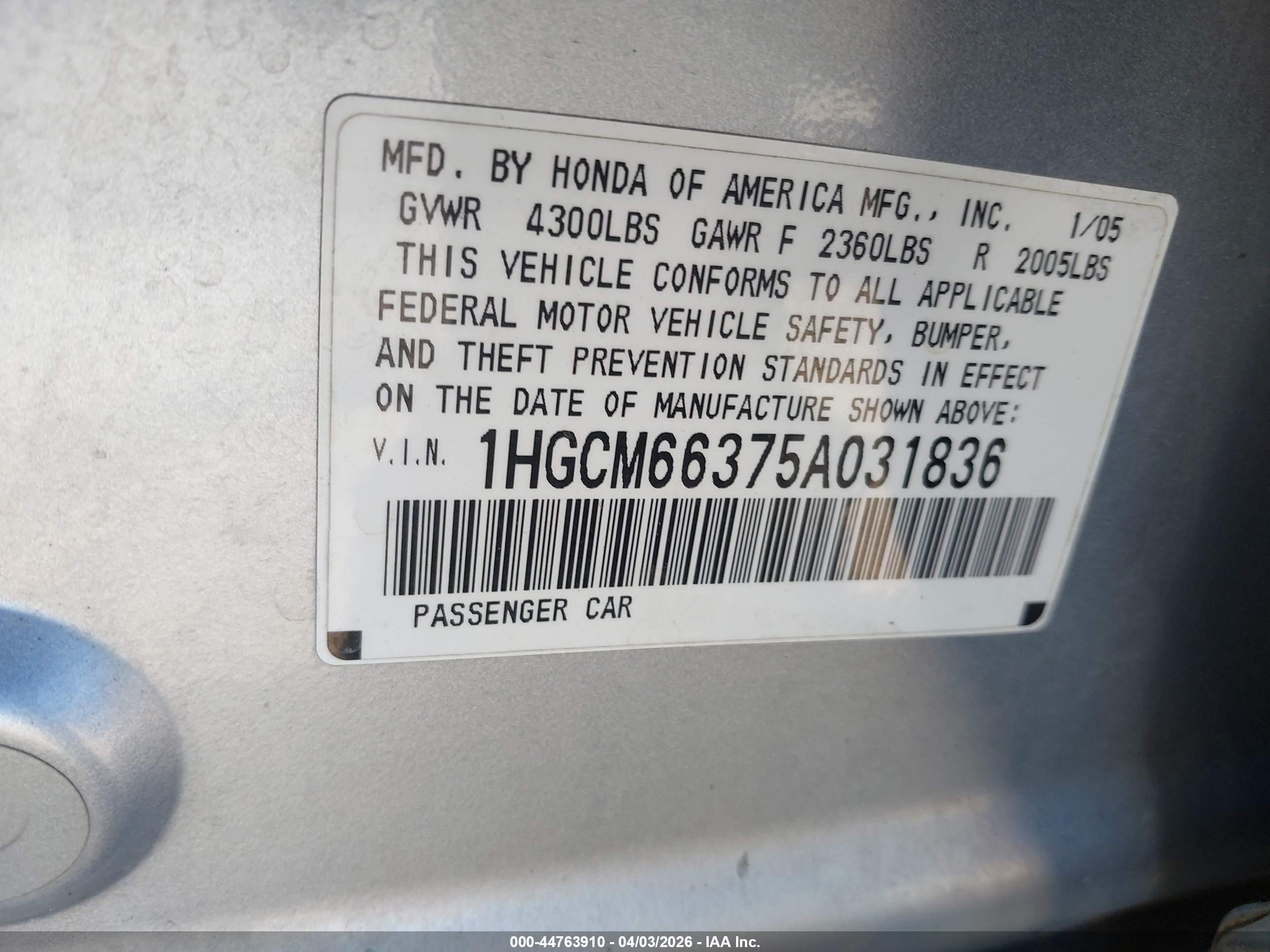 HONDA ACCORD image 9