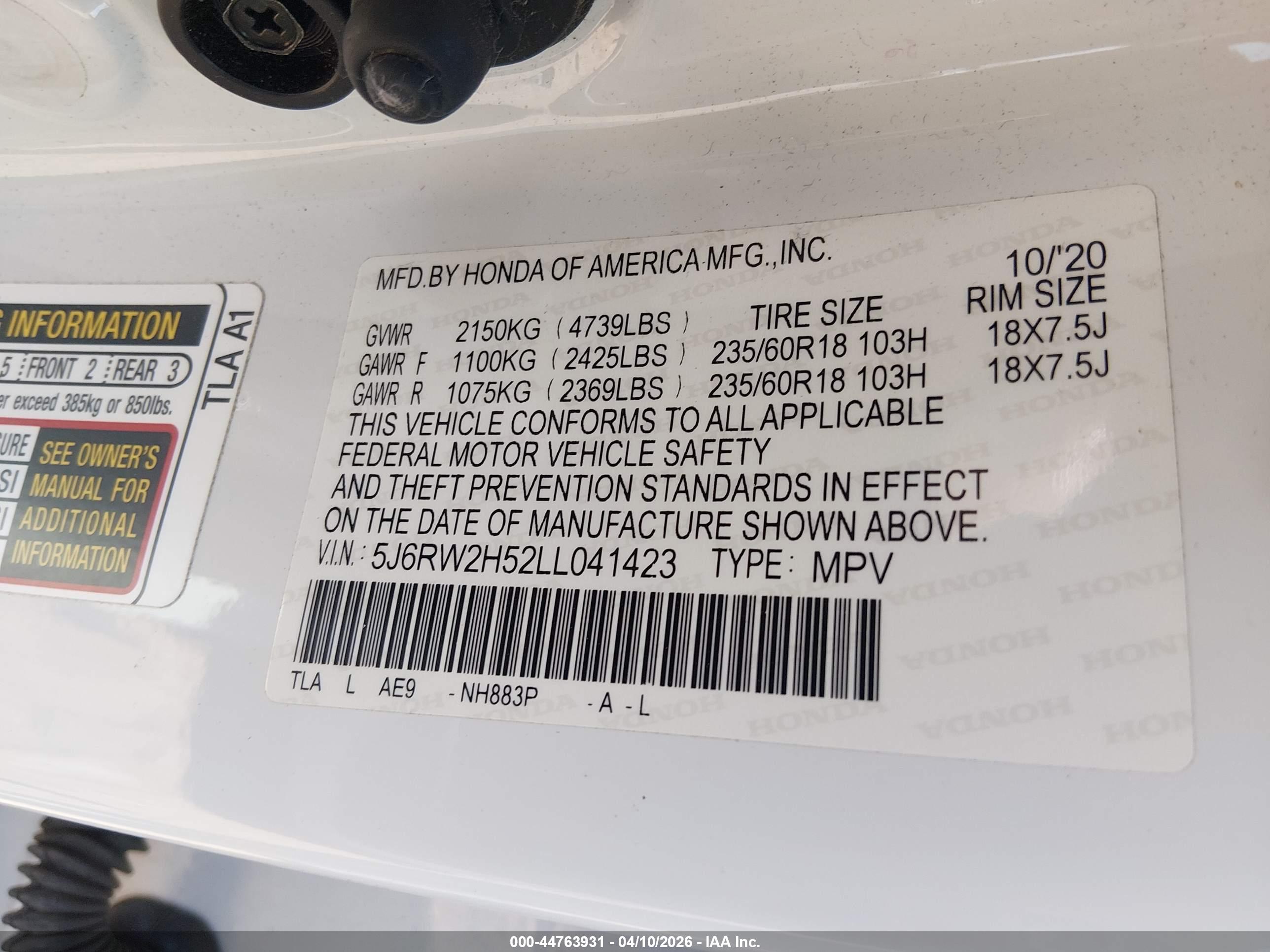 HONDA CR-V image 9