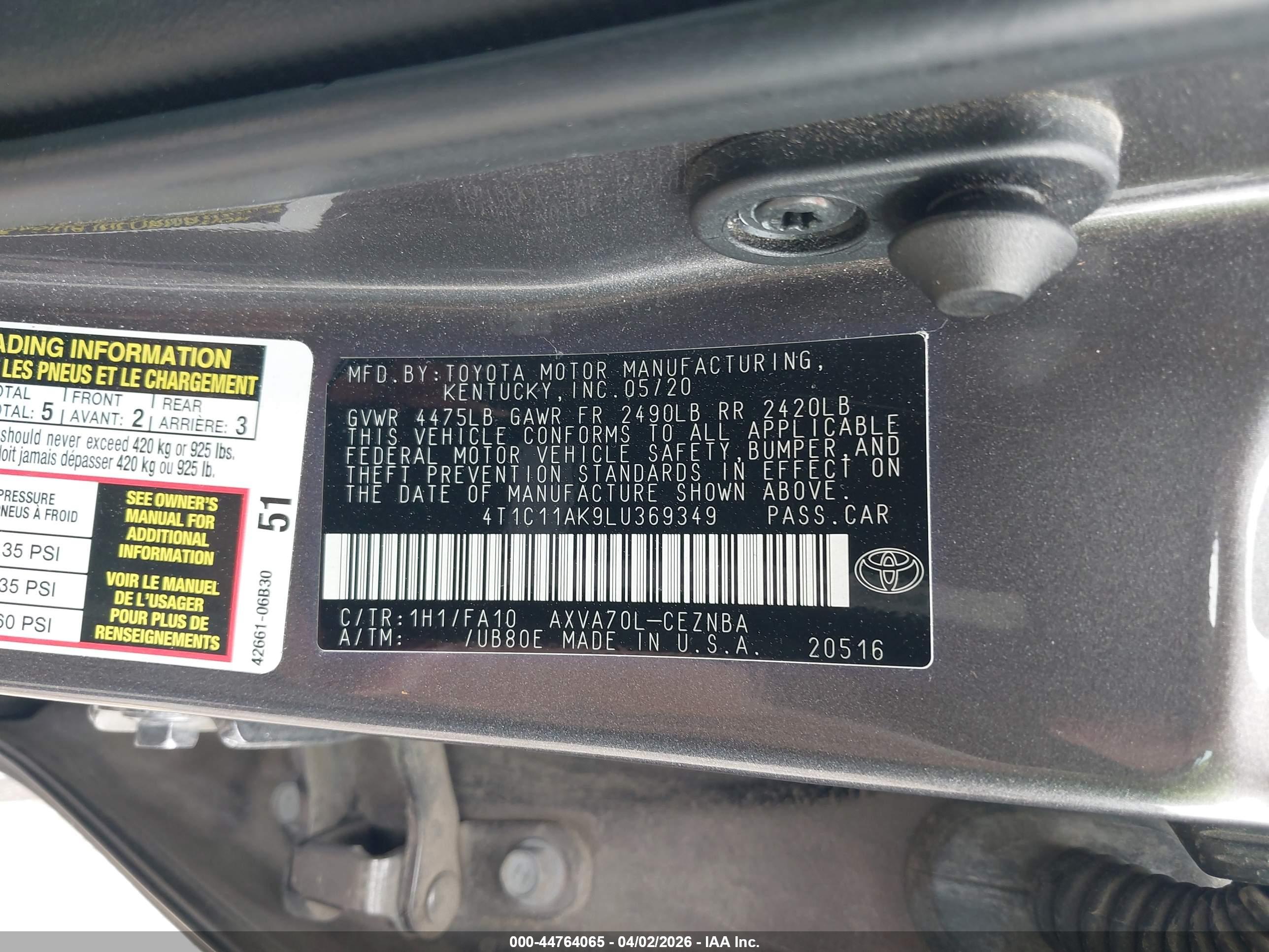 TOYOTA CAMRY image 9