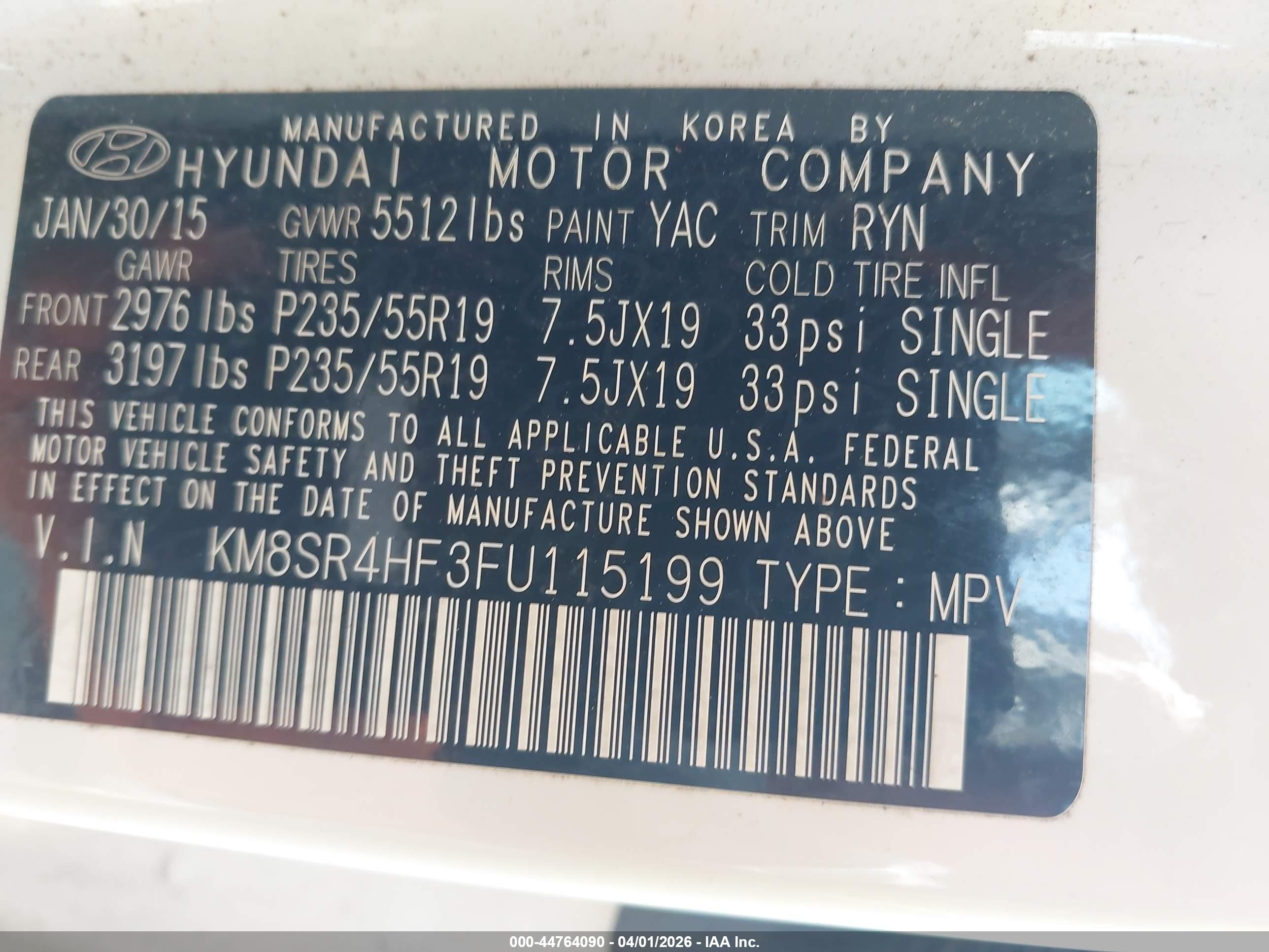 HYUNDAI SANTA image 9