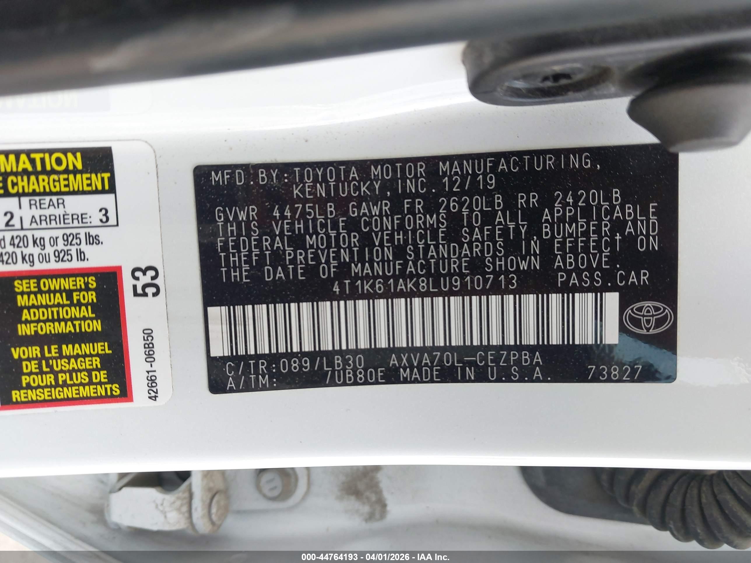 TOYOTA CAMRY image 9