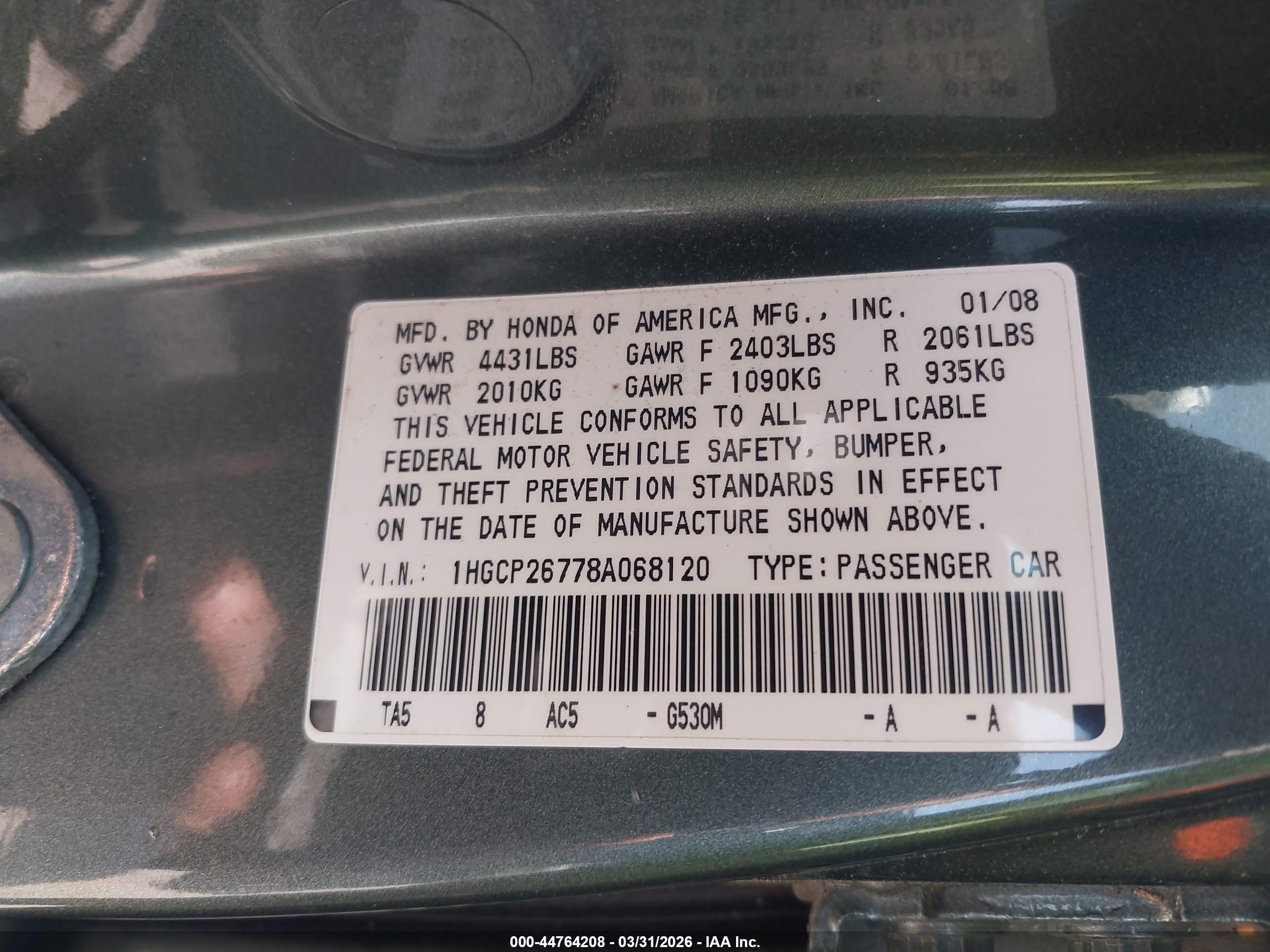 HONDA ACCORD image 9
