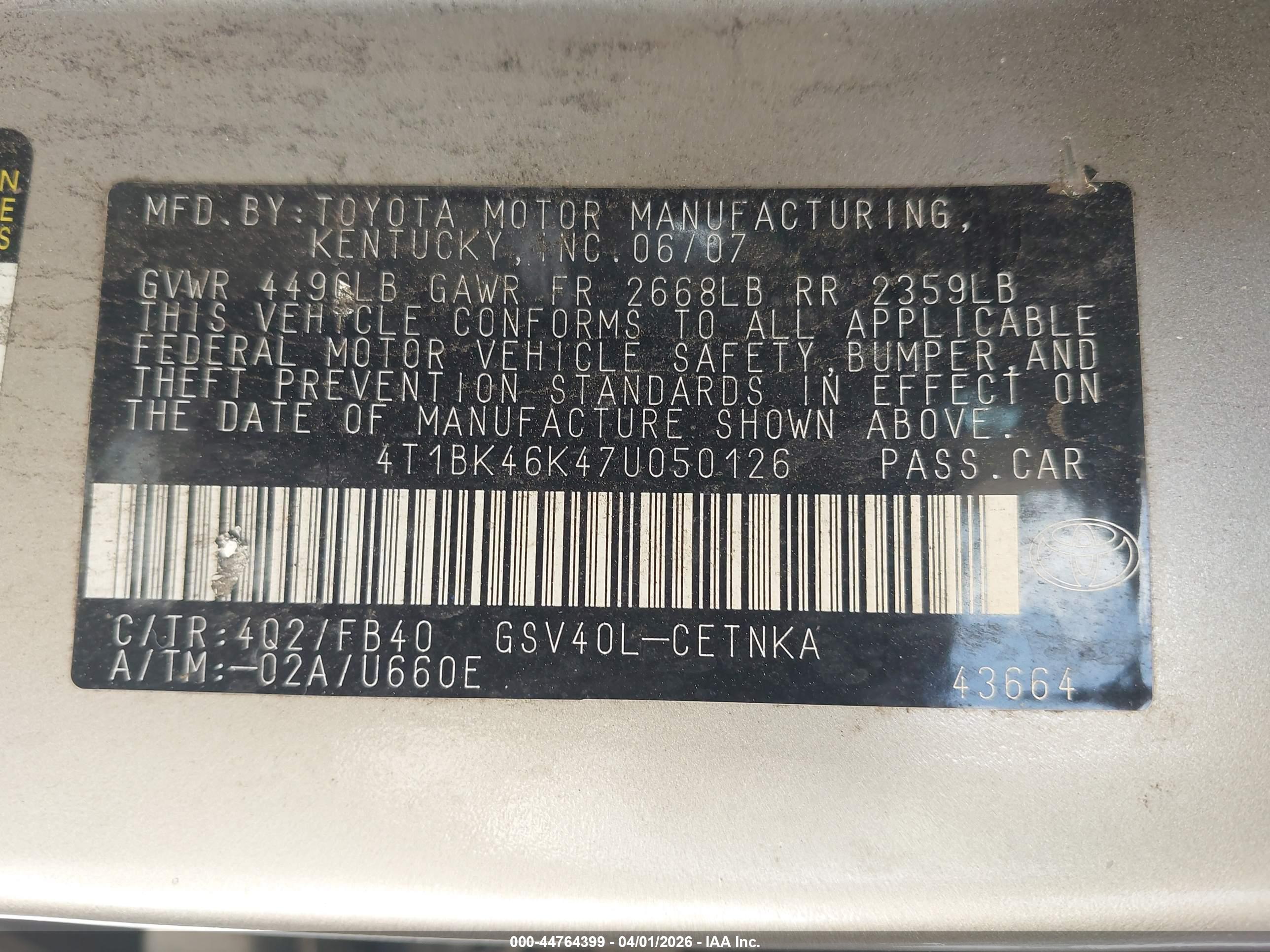 TOYOTA CAMRY image 9