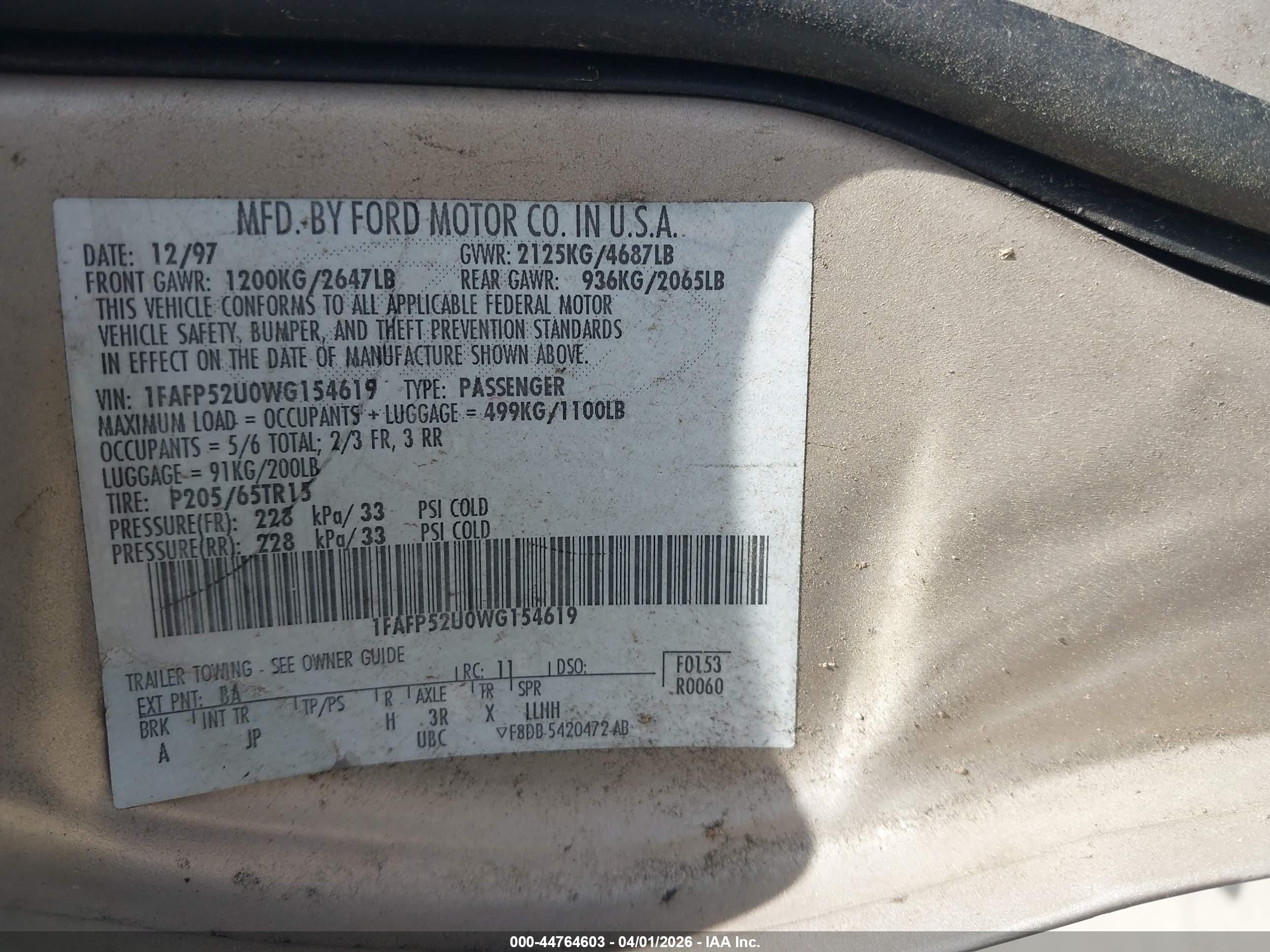 FORD TAURUS image 9