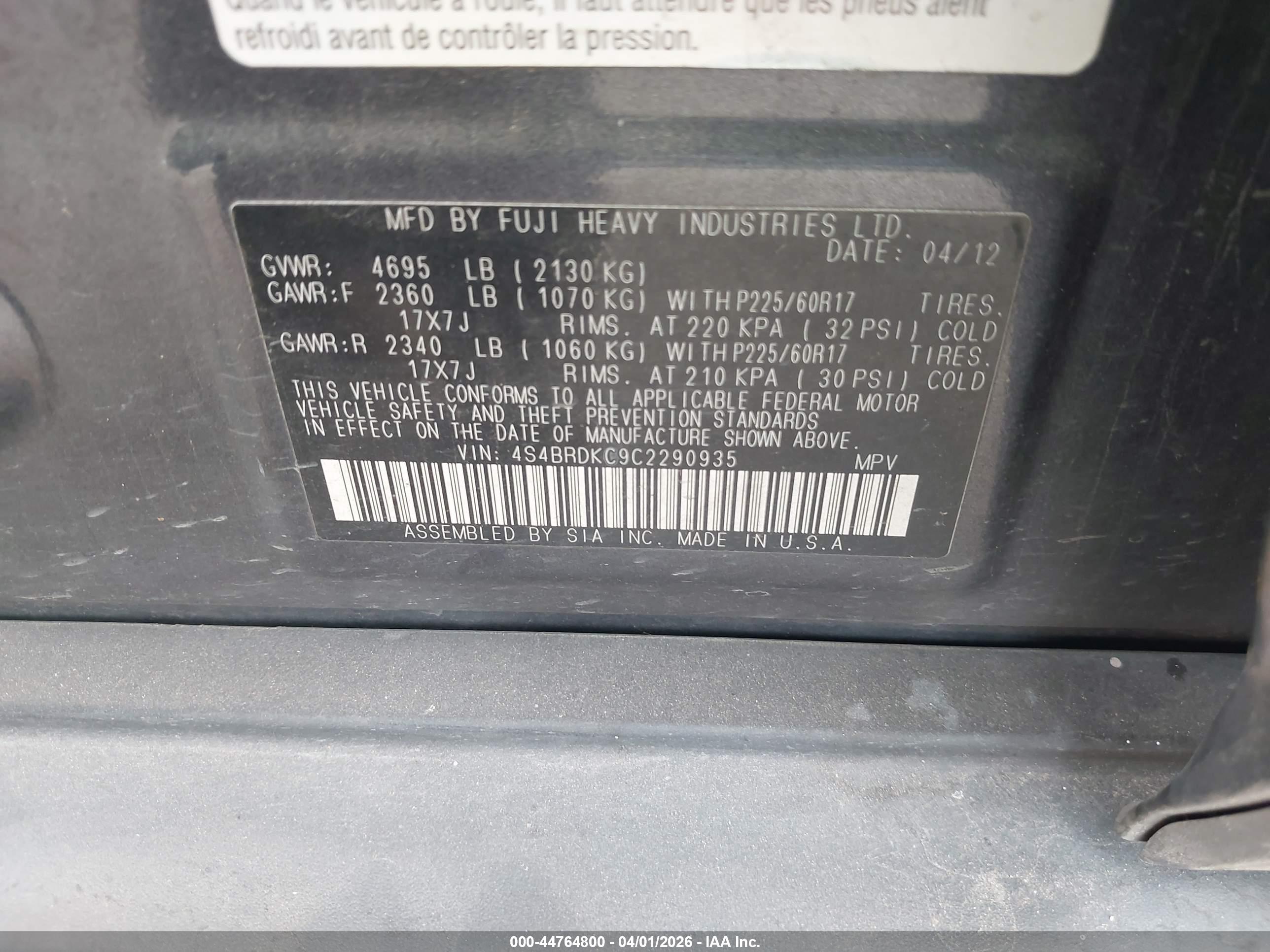 SUBARU OUTBACK image 9