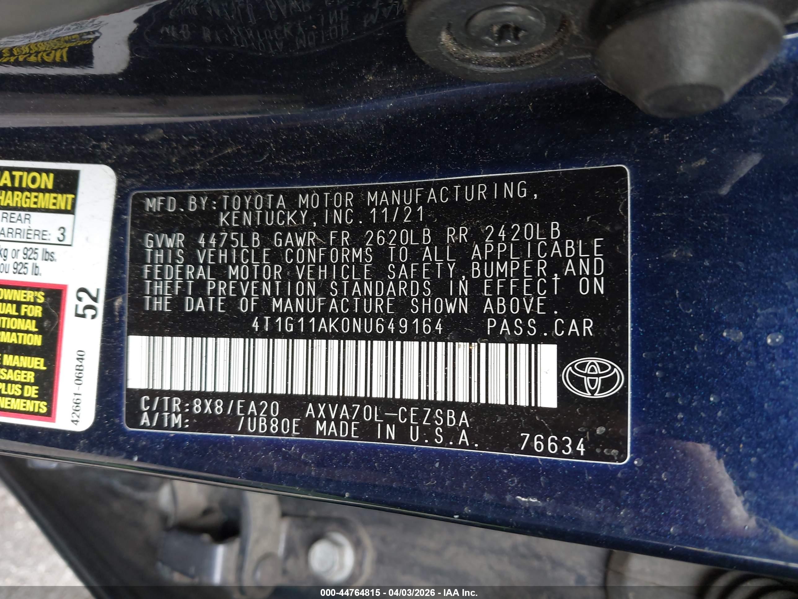 TOYOTA CAMRY image 9