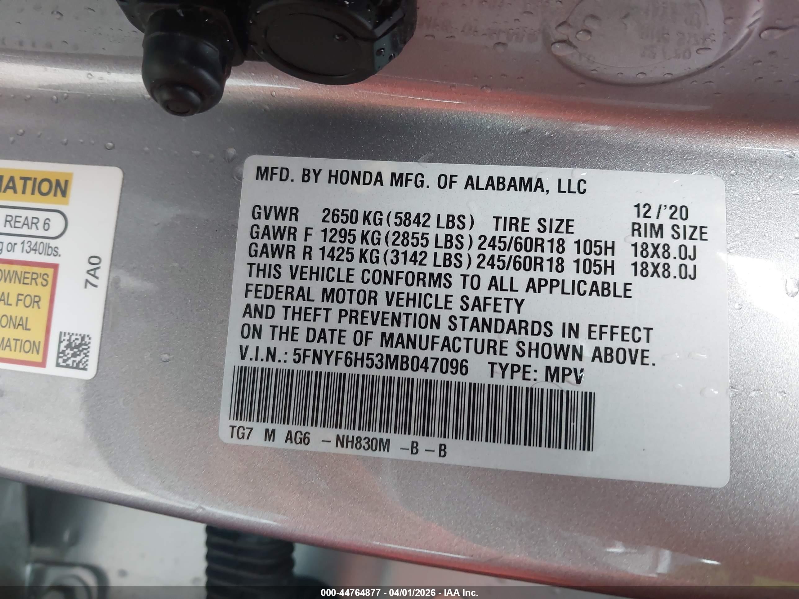 HONDA PILOT image 9