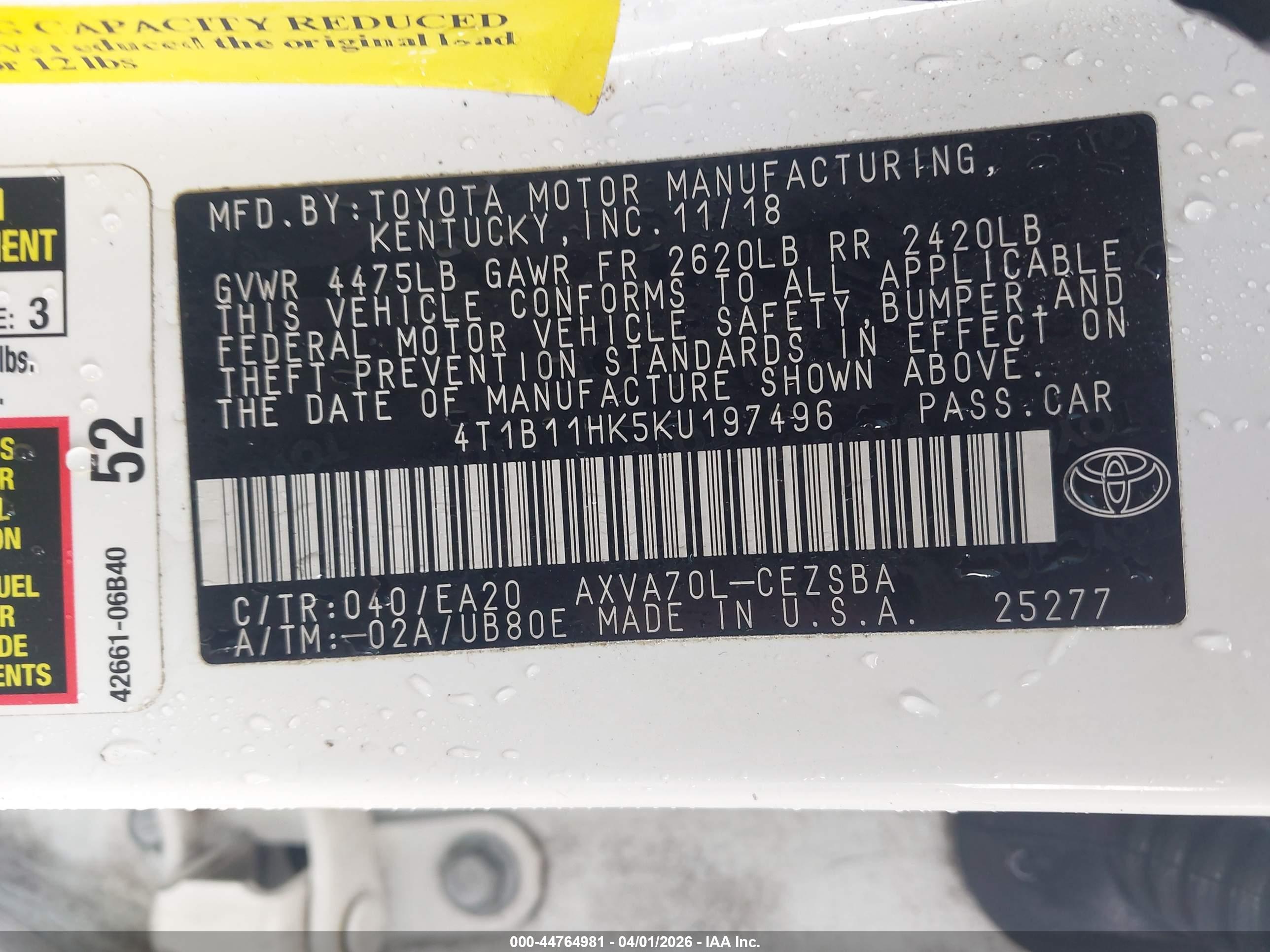 TOYOTA CAMRY image 9