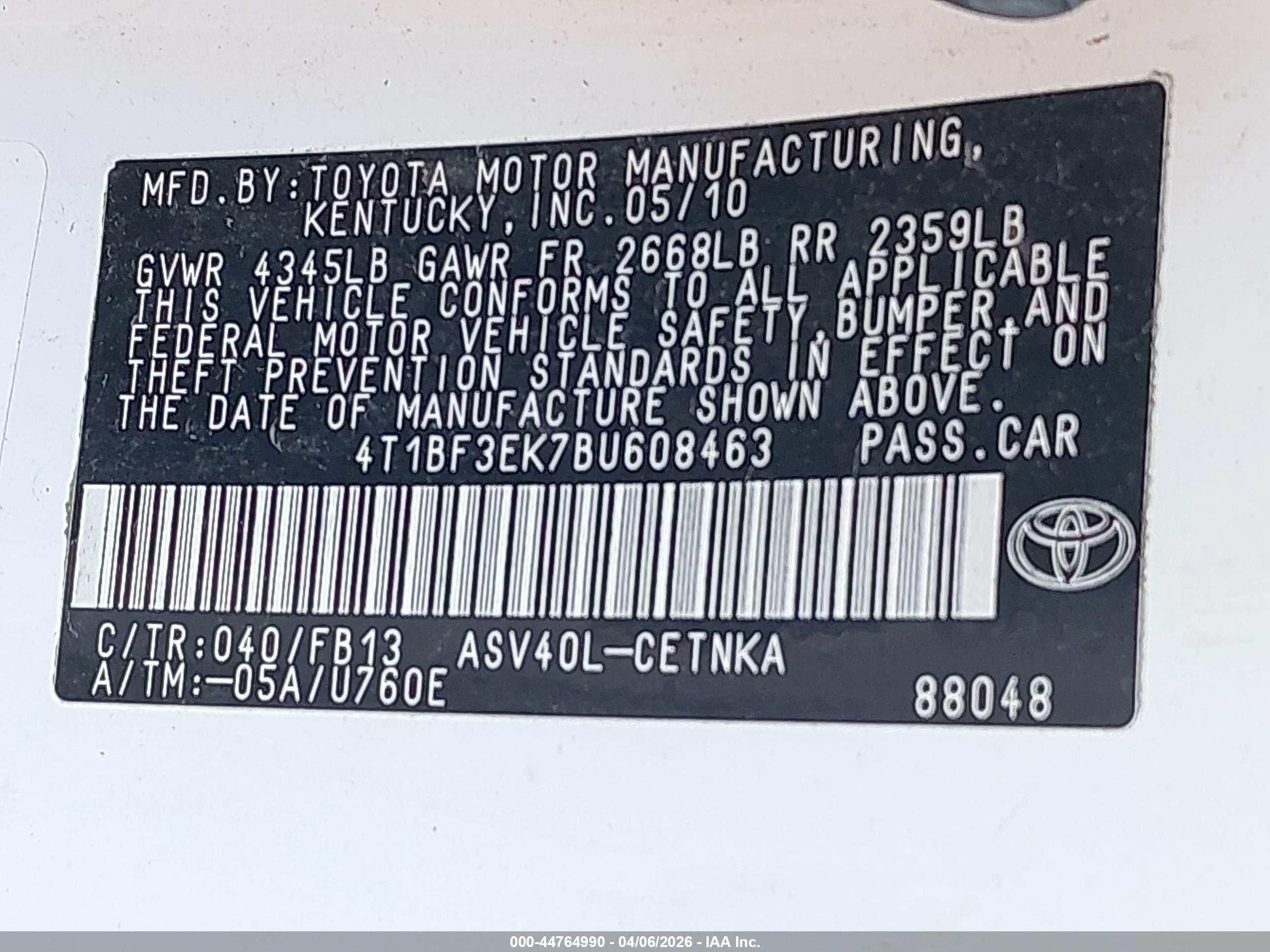 TOYOTA CAMRY image 9