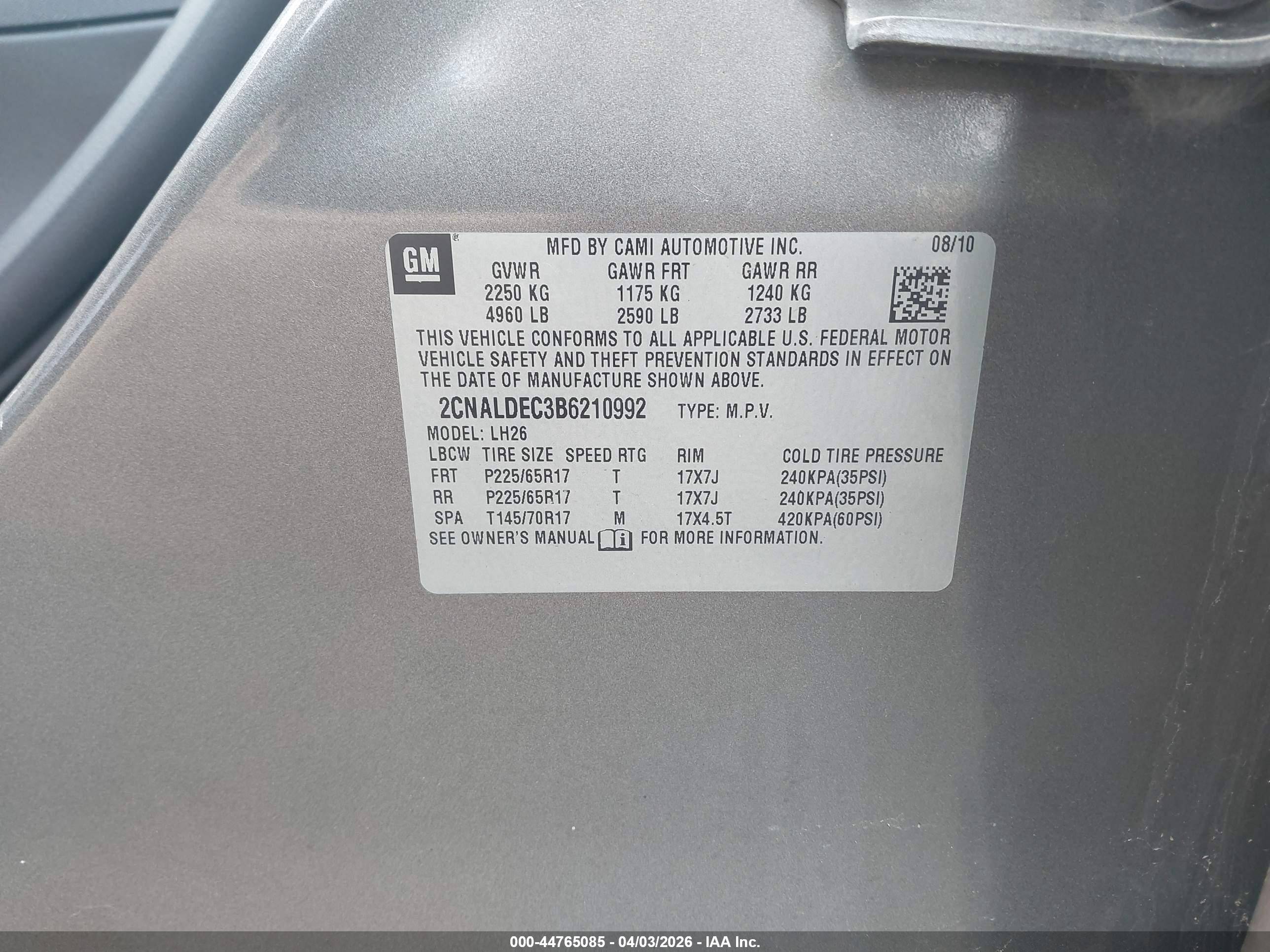 CHEVROLET EQUINOX image 9